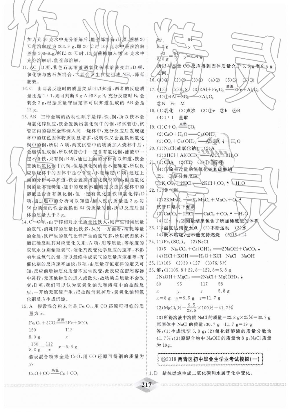 2019年一飛沖天中考模擬試題匯編化學 第25頁