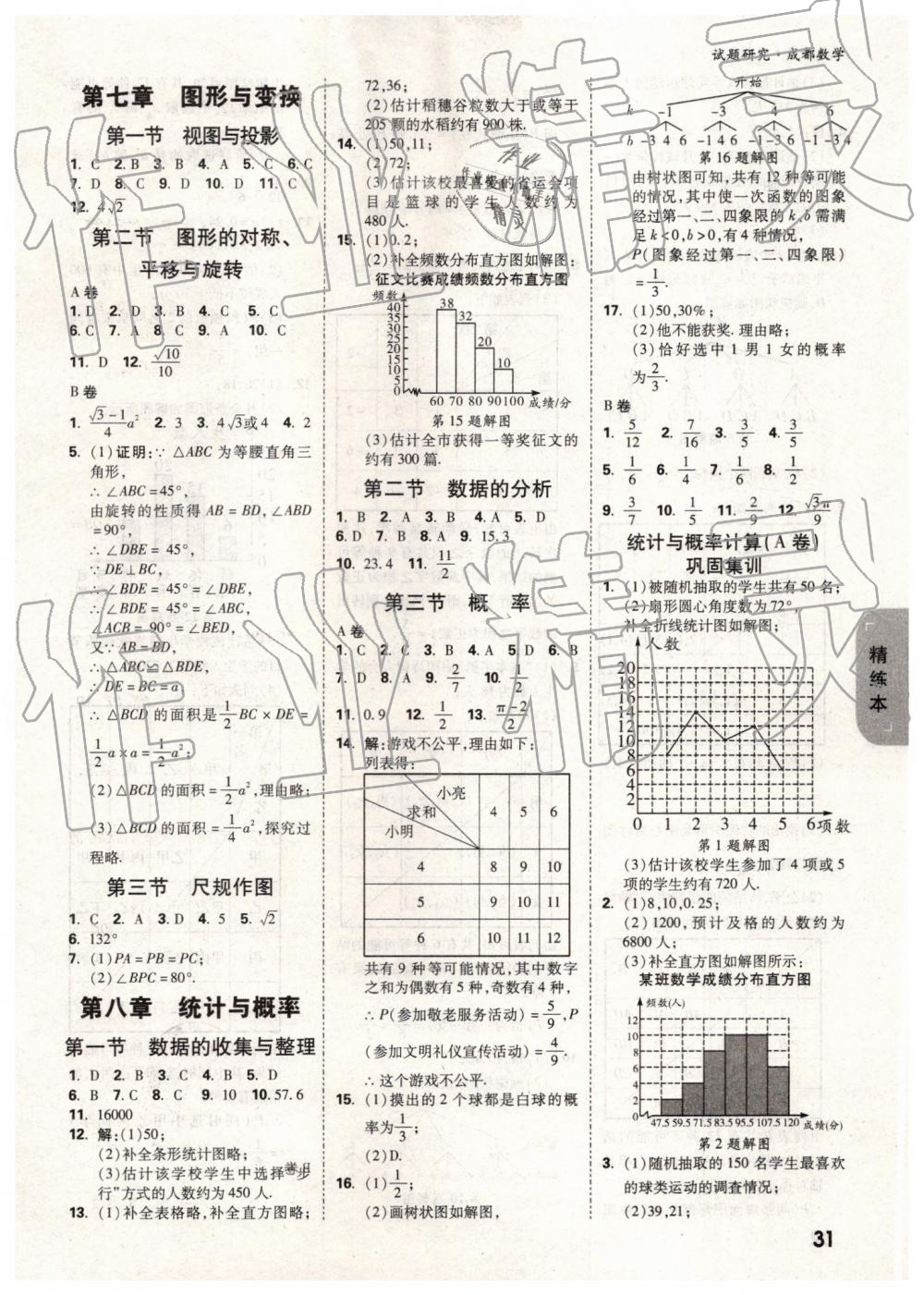 2019年万唯中考试题研究数学成都专版 第31页