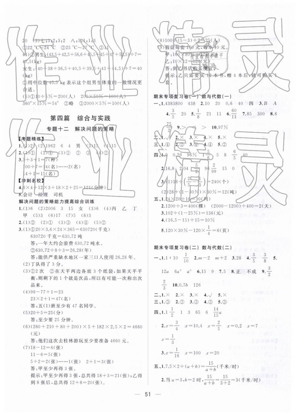 2019年课课优小升初总复习指导与训练数学 第11页