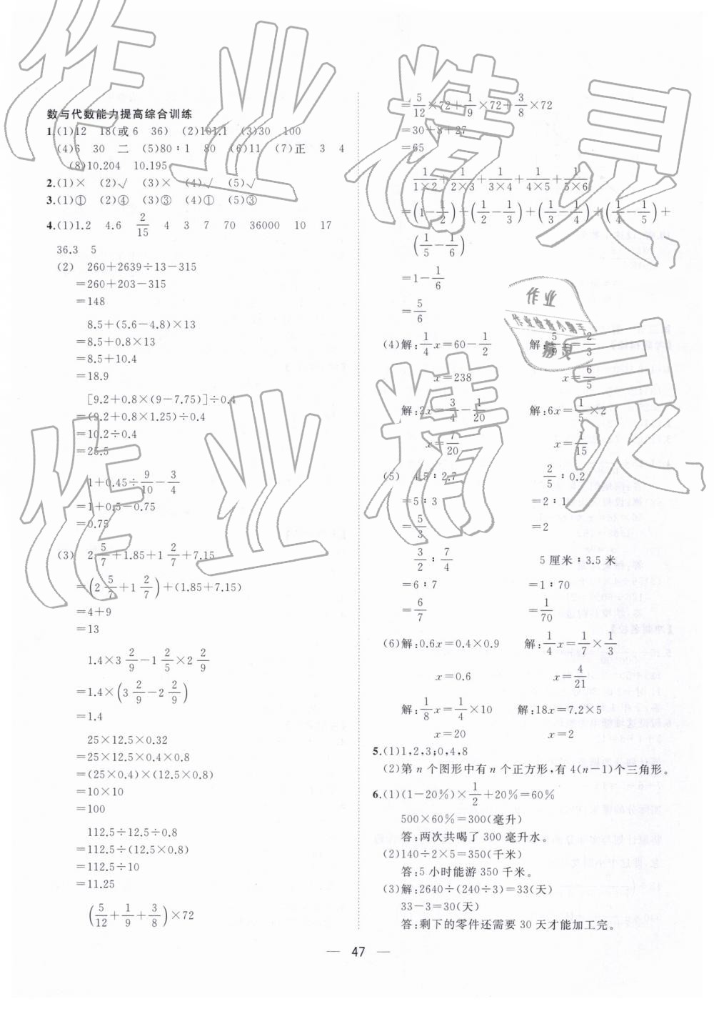 2019年课课优小升初总复习指导与训练数学 第7页