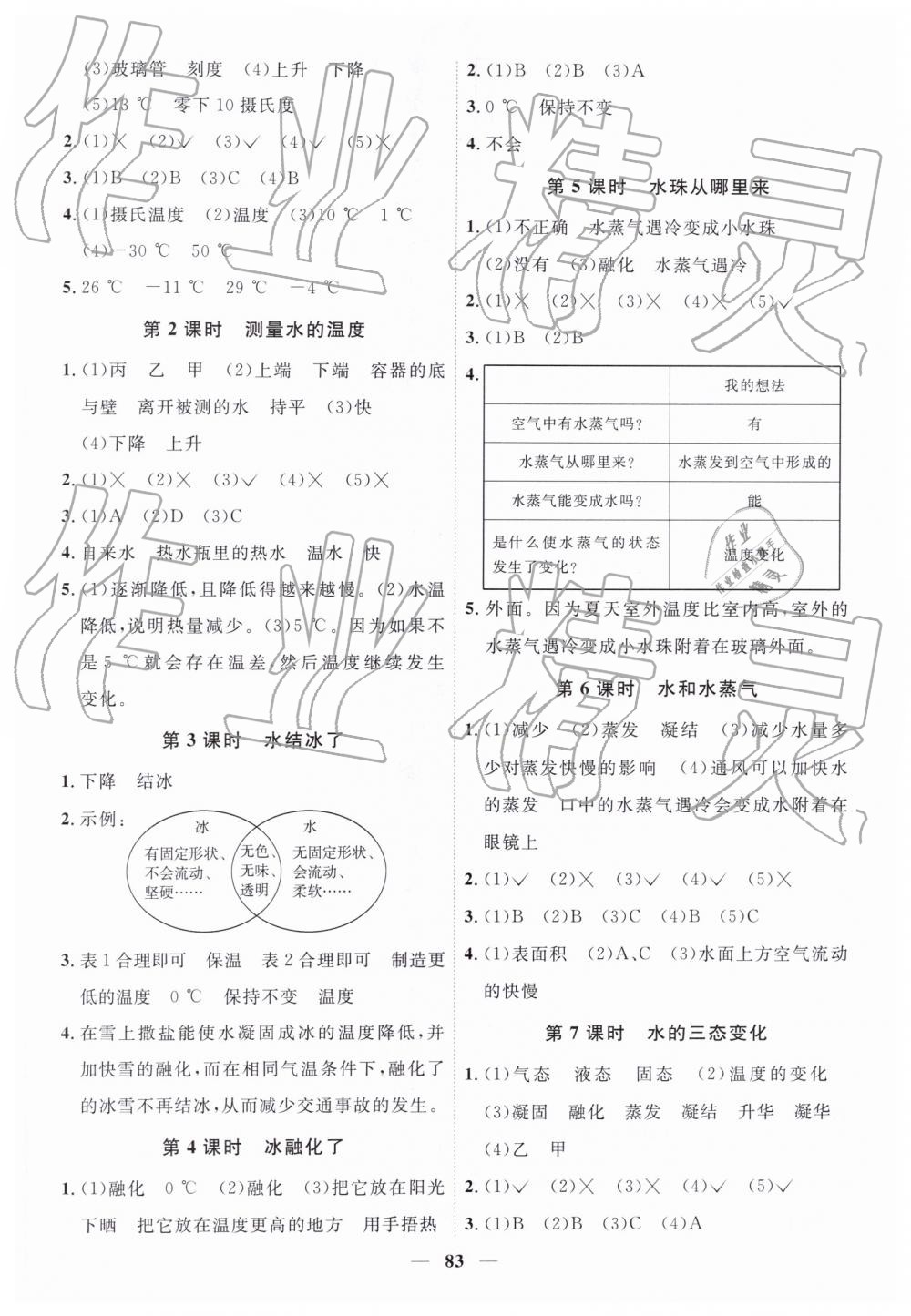 2019年阳光同学课时优化作业三年级科学下册教科版 第5页