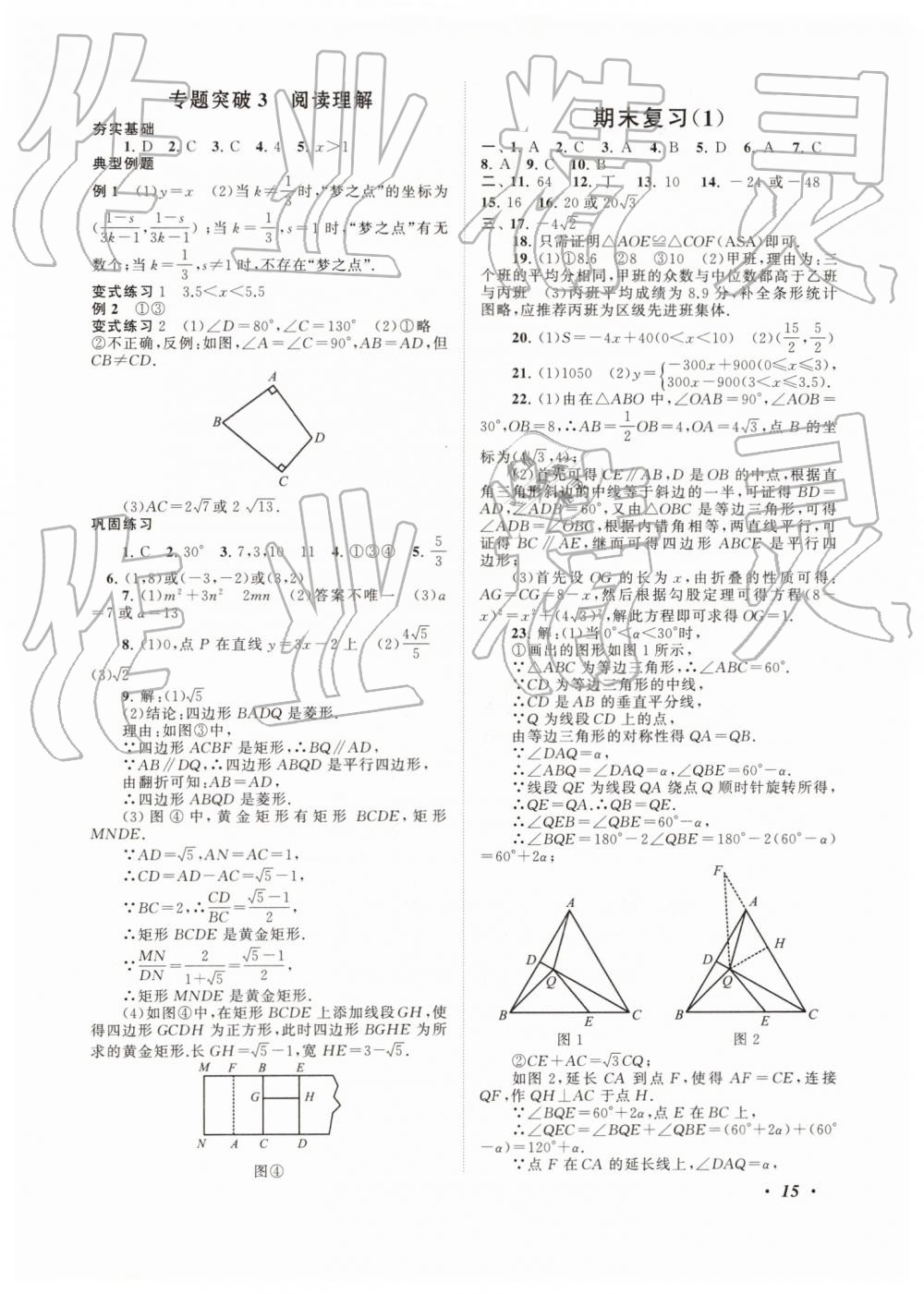 2019年拓展与培优八年级数学下册人教版 第15页