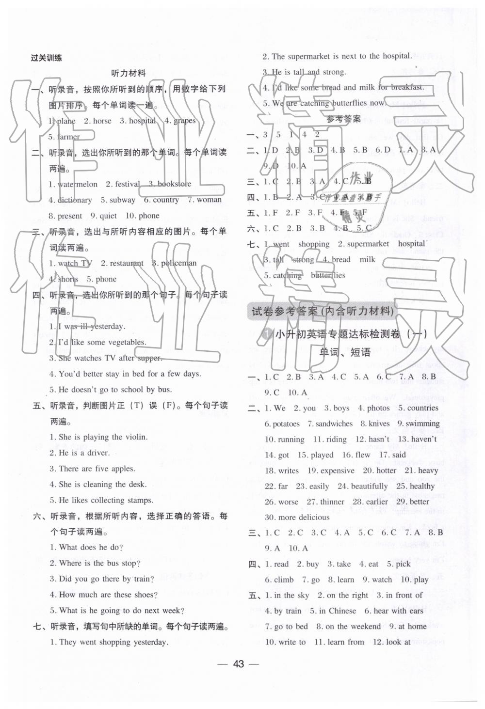 2019年小升初名師幫你總復(fù)習(xí)英語 第7頁