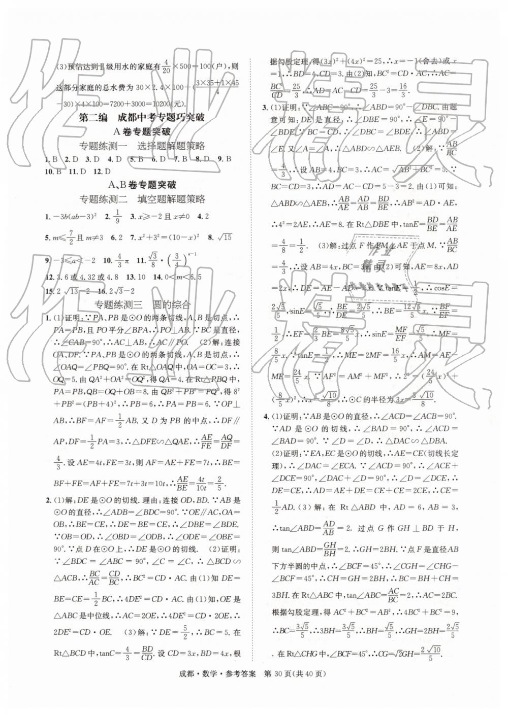 2019年中考2号数学 第30页