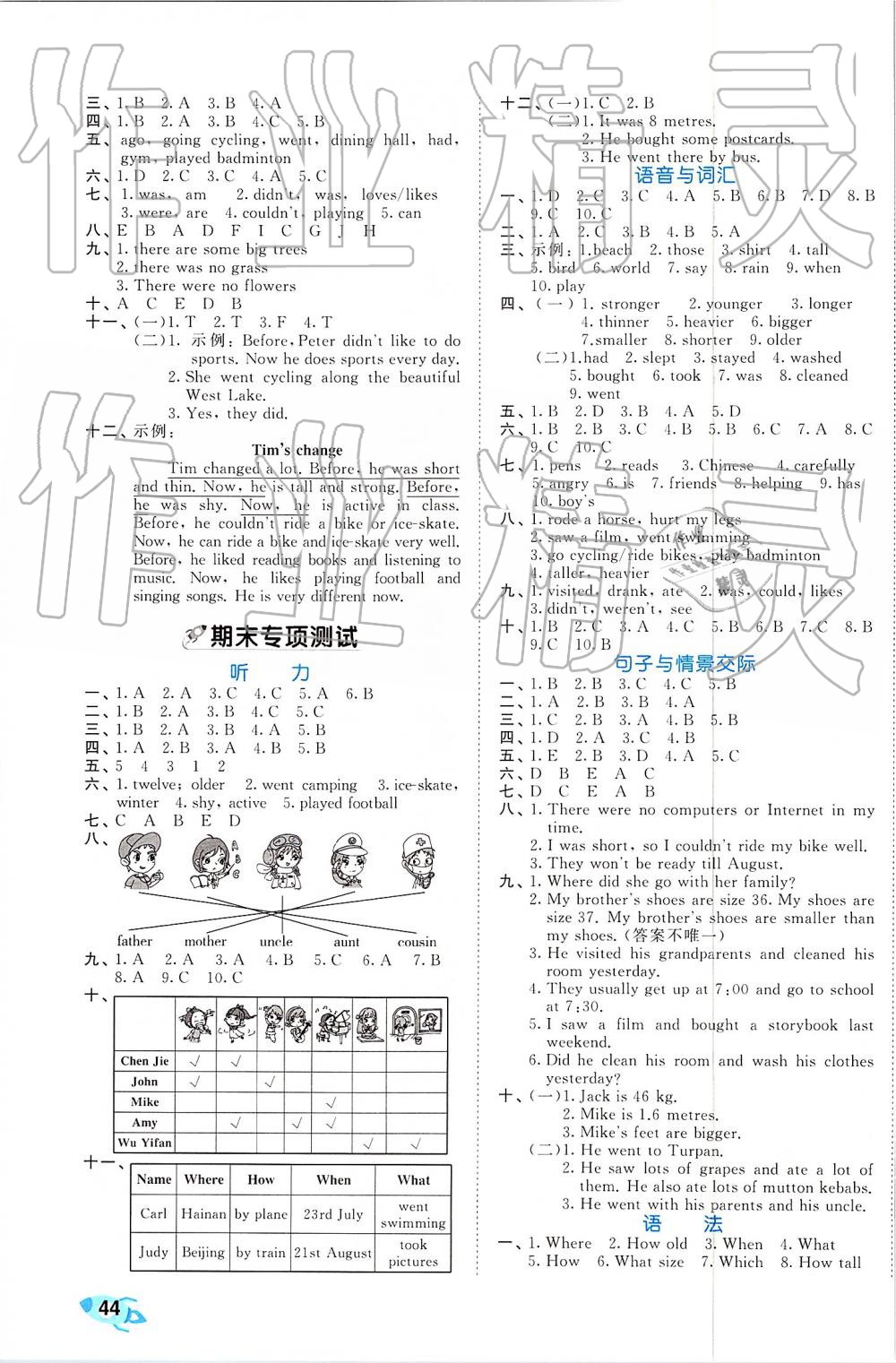 2019年53全優(yōu)卷六年級英語下冊人教PEP版 第3頁