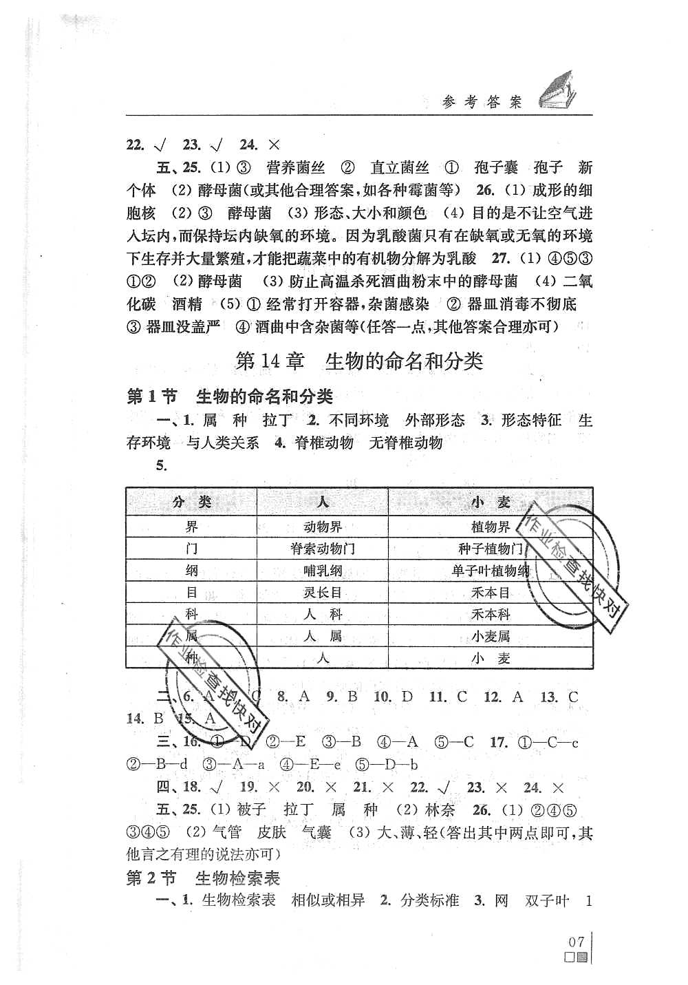 2019年補(bǔ)充習(xí)題七年級生物學(xué)下冊蘇科版江蘇鳳凰科學(xué)技術(shù)出版社 第7頁