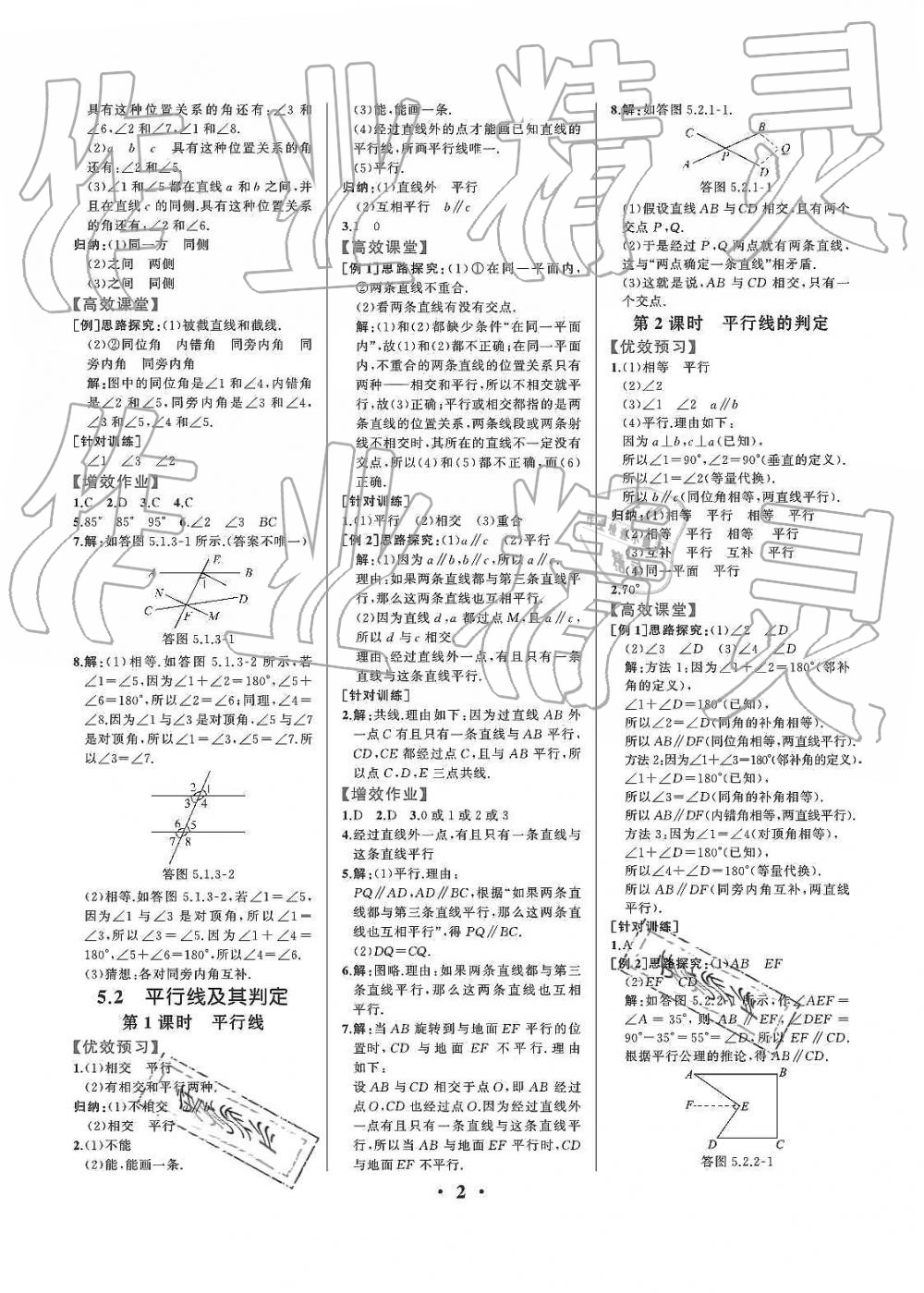 2019年人教金学典同步解析与测评七年级数学下册人教版重庆专版 第2页