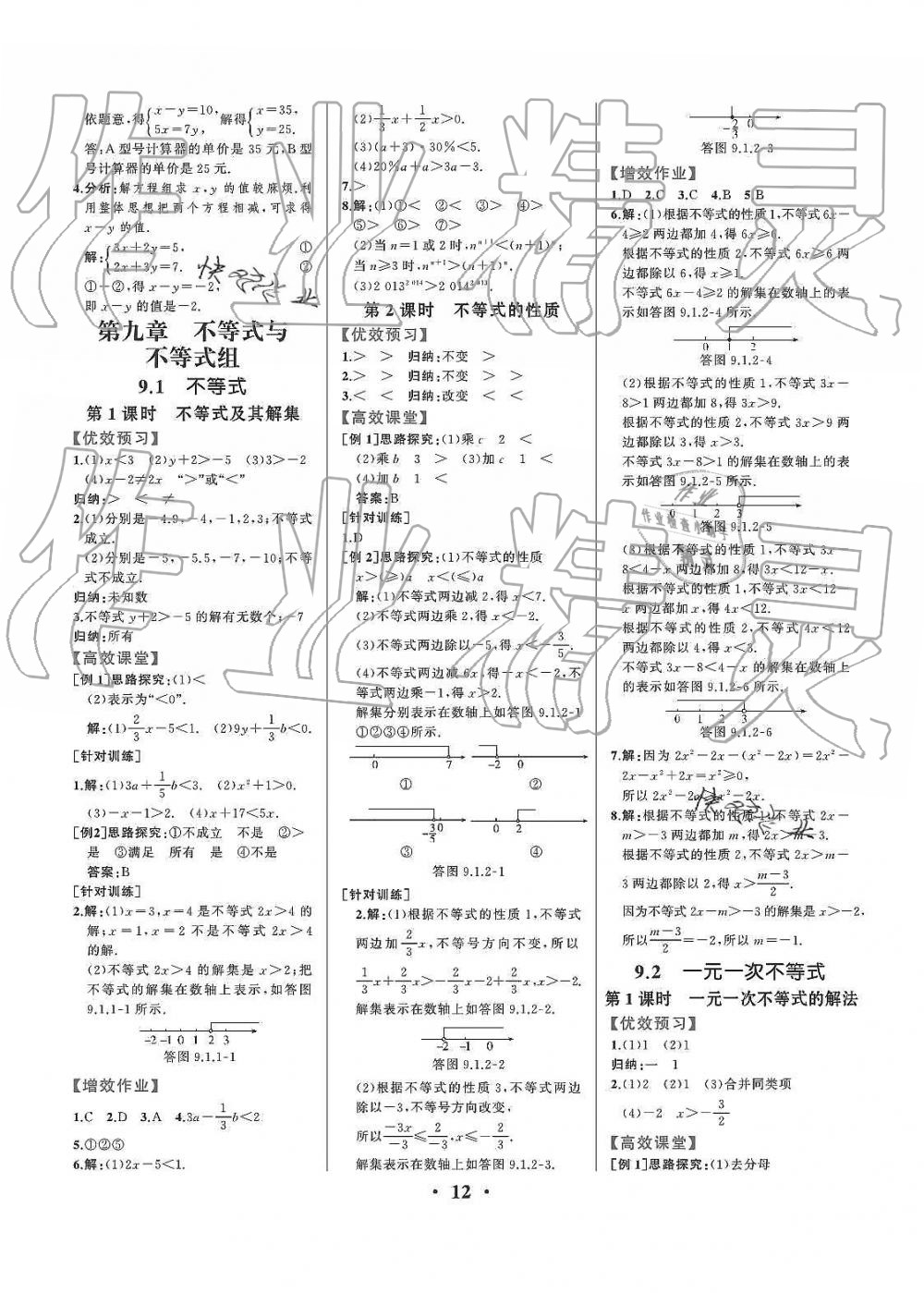 2019年人教金学典同步解析与测评七年级数学下册人教版重庆专版 第12页