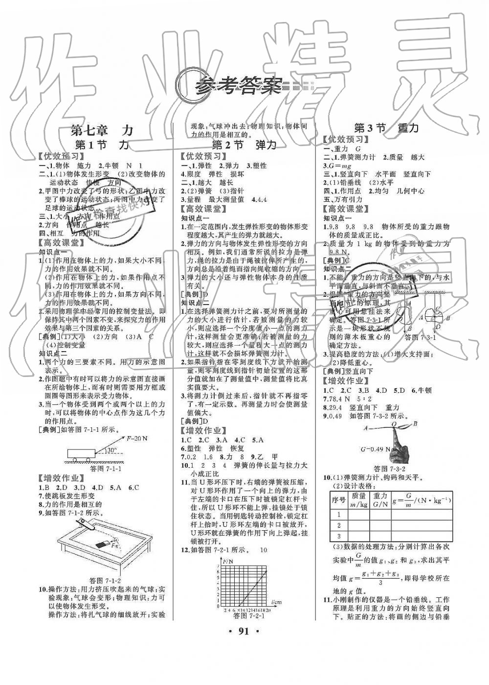 2019年人教金学典同步解析与测评八年级物理下册人教版重庆专版 第1页