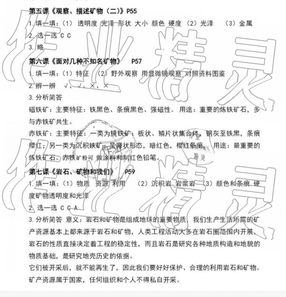 2019年科學(xué)學(xué)生活動手冊四年級下冊教科版 第5頁