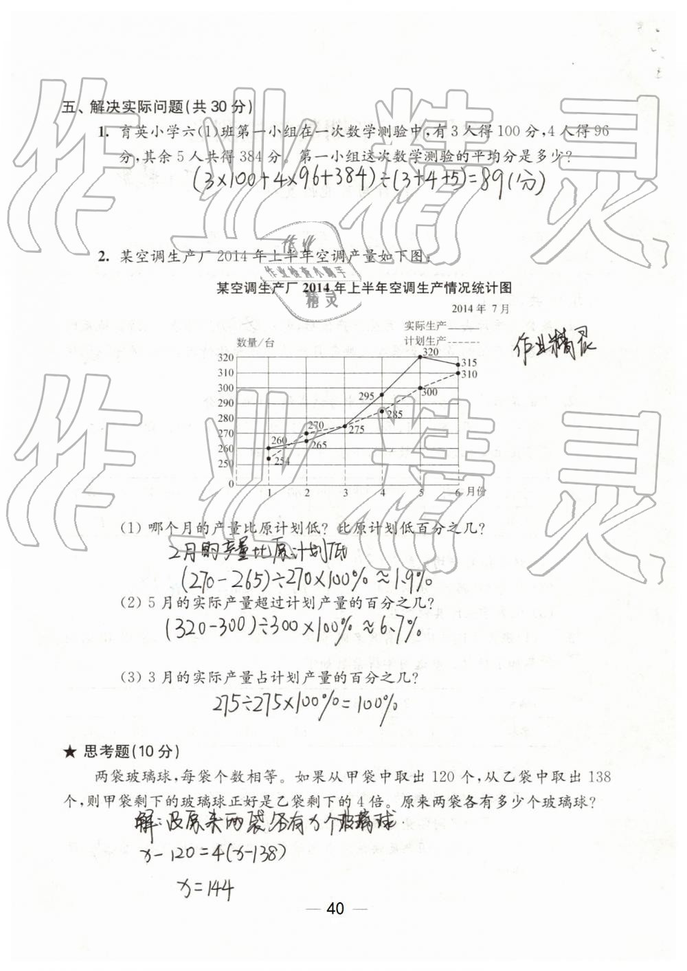 2019年強(qiáng)化拓展卷小學(xué)數(shù)學(xué)六年級(jí)下冊(cè)蘇教版提優(yōu)版 第40頁(yè)