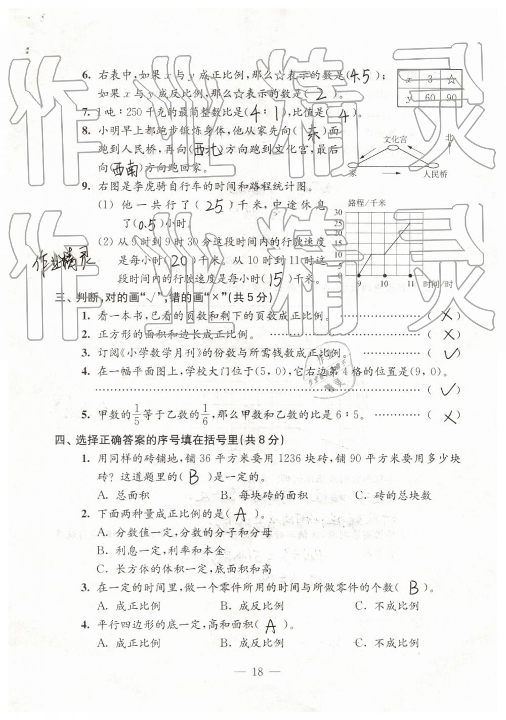 2019年強化拓展卷小學(xué)數(shù)學(xué)六年級下冊蘇教版提優(yōu)版 第18頁