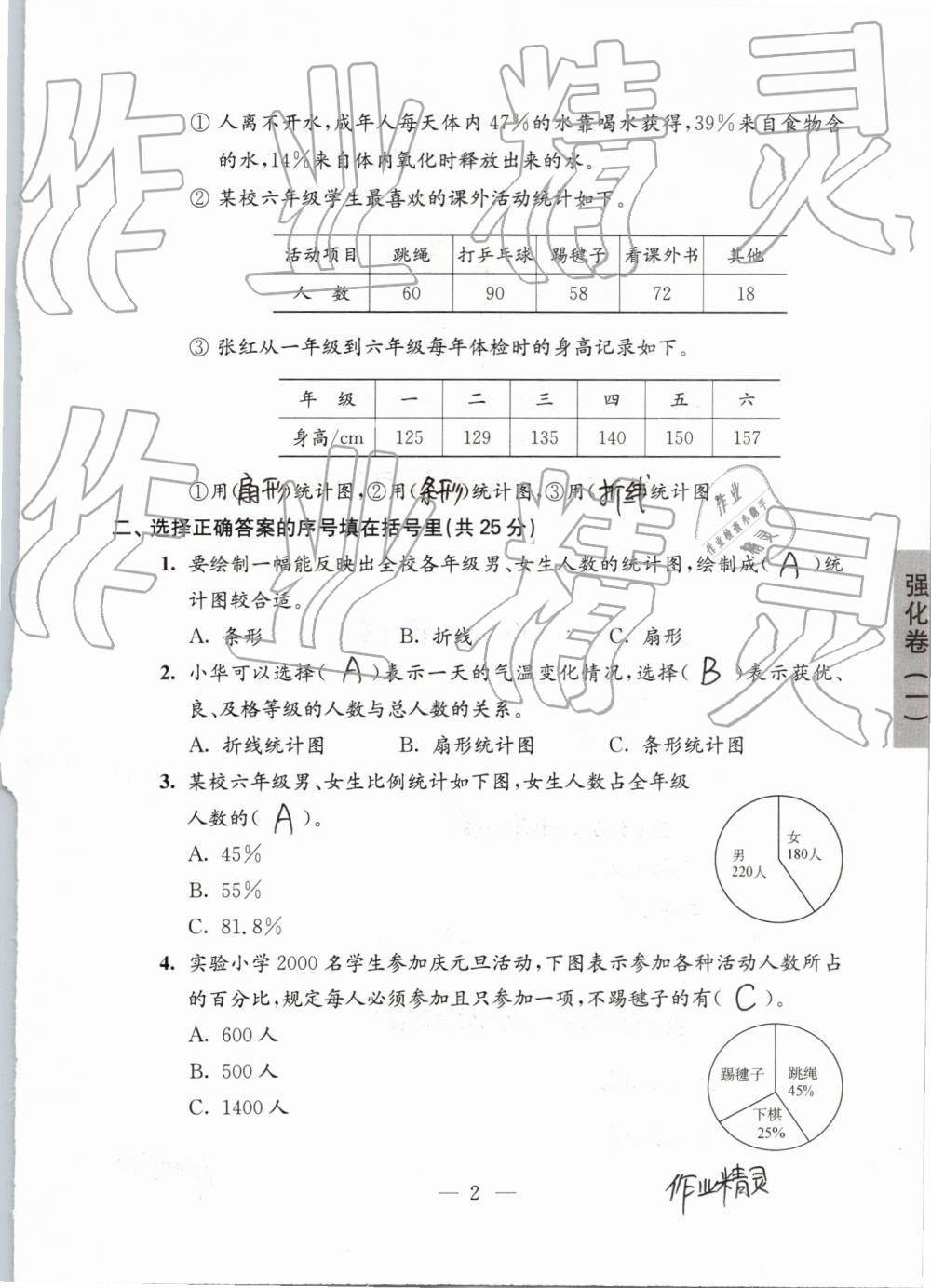 2019年強(qiáng)化拓展卷小學(xué)數(shù)學(xué)六年級下冊蘇教版提優(yōu)版 第2頁