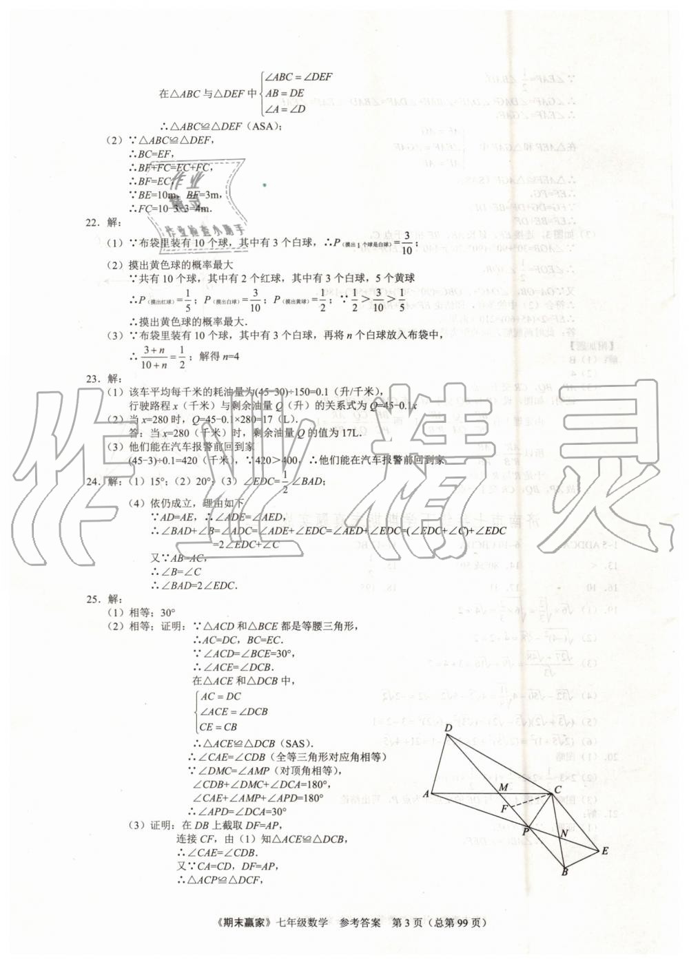 2019年期末赢家七年级数学下册济南地区专用 第3页