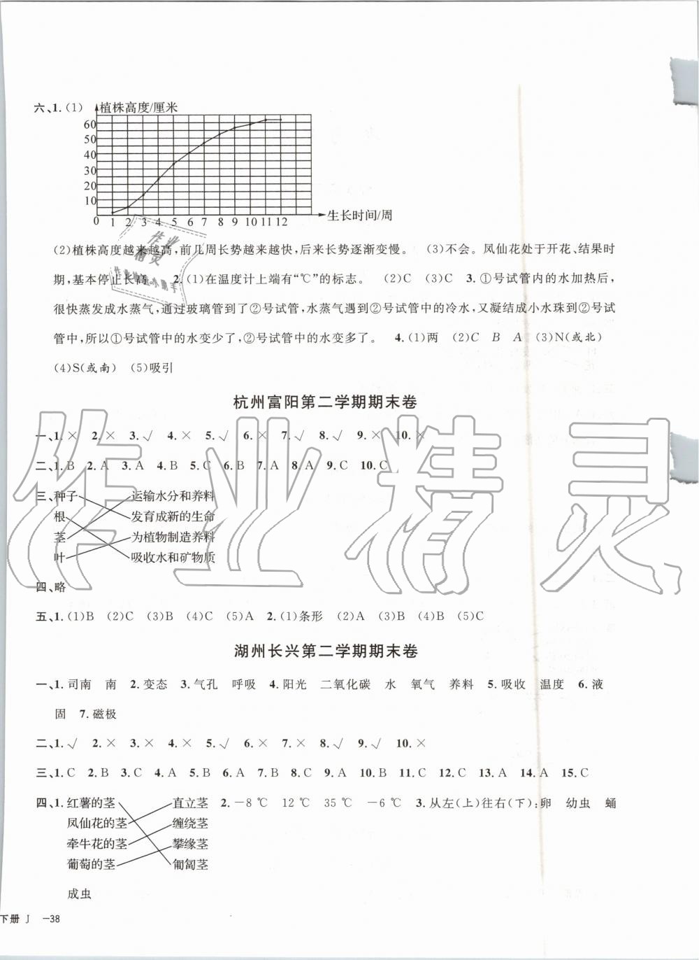 2019年浙江各地期末迎考卷三年級科學(xué)下冊教科版 第4頁