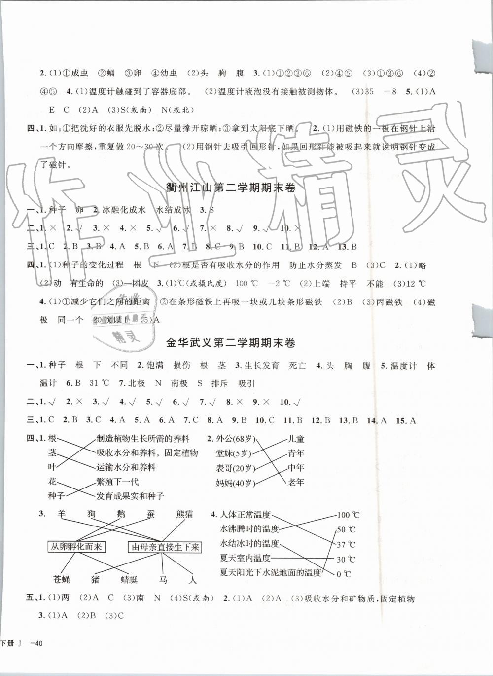 2019年浙江各地期末迎考卷三年級科學(xué)下冊教科版 第8頁