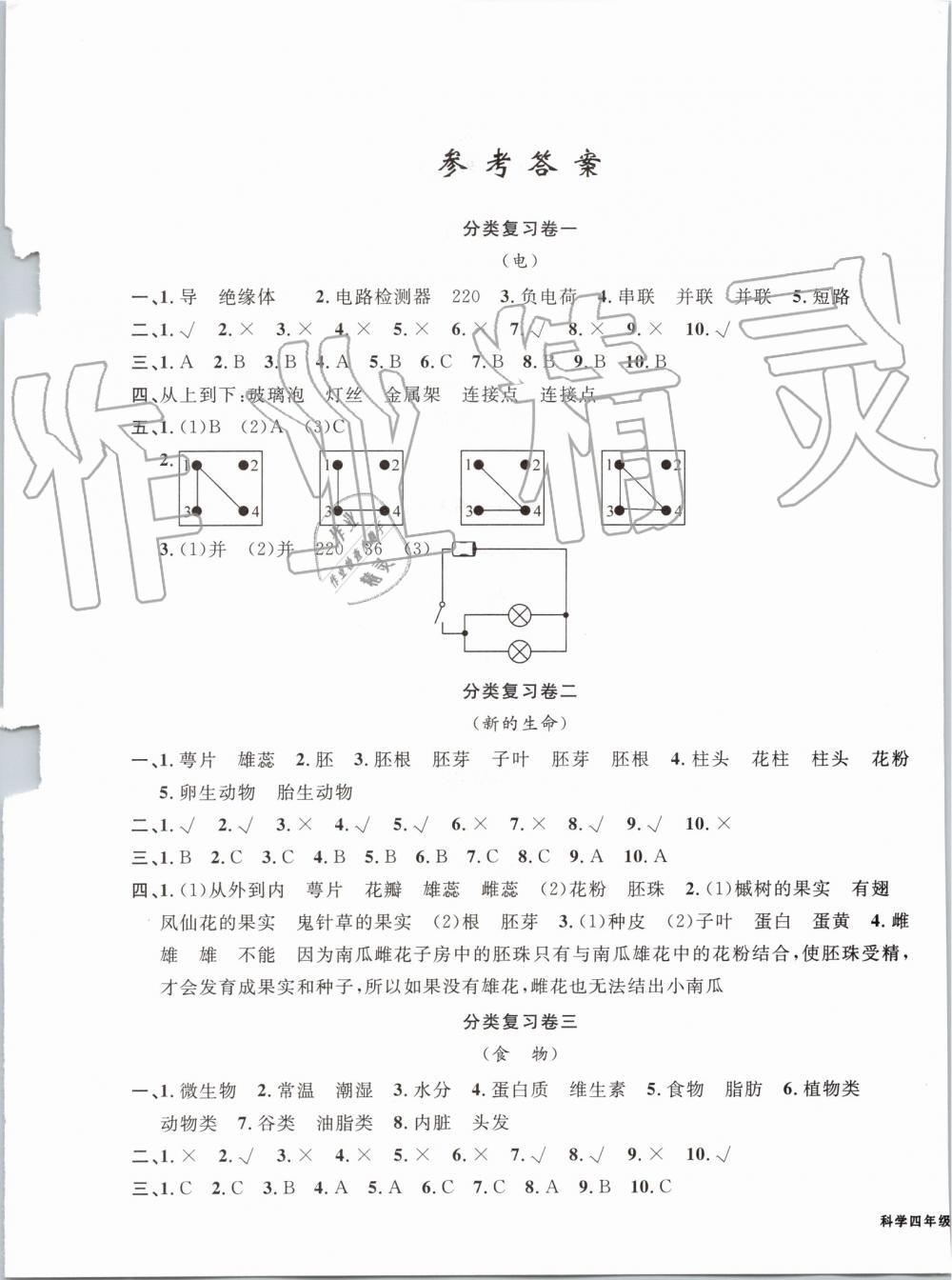 2019年浙江各地期末迎考卷四年級科學(xué)下冊教科版 第1頁