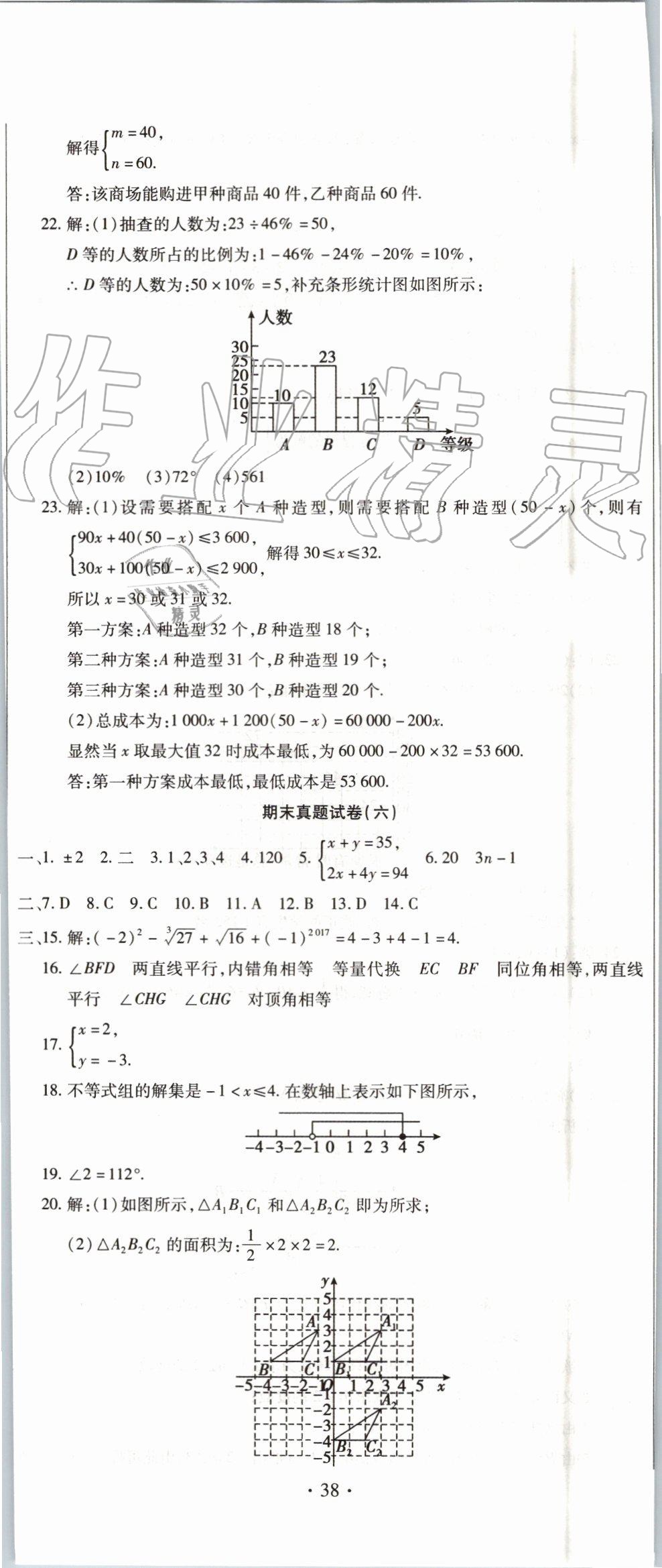 2019年全程测评试卷期末复习大冲刺七年级数学下册 第17页