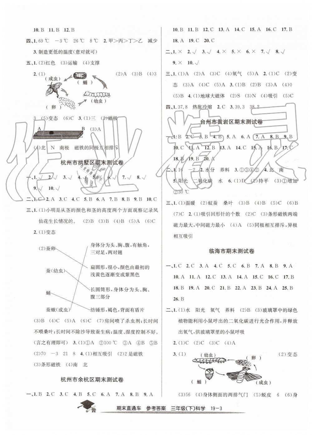 2019年期末直通车三年级科学下册教科版 第3页