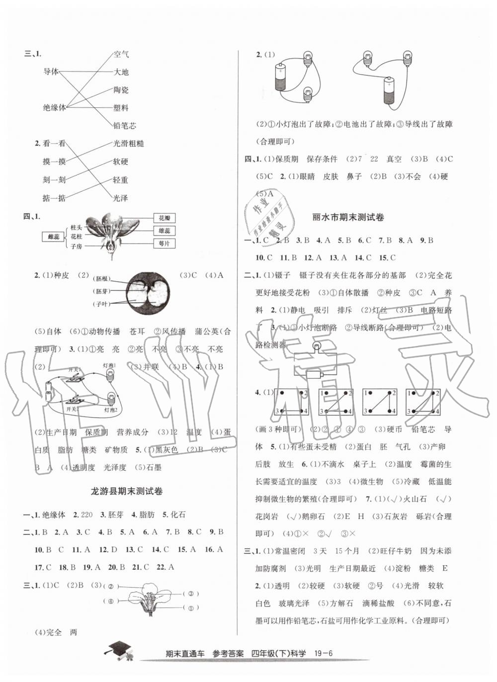 2019年期末直通车四年级科学下册教科版 第6页