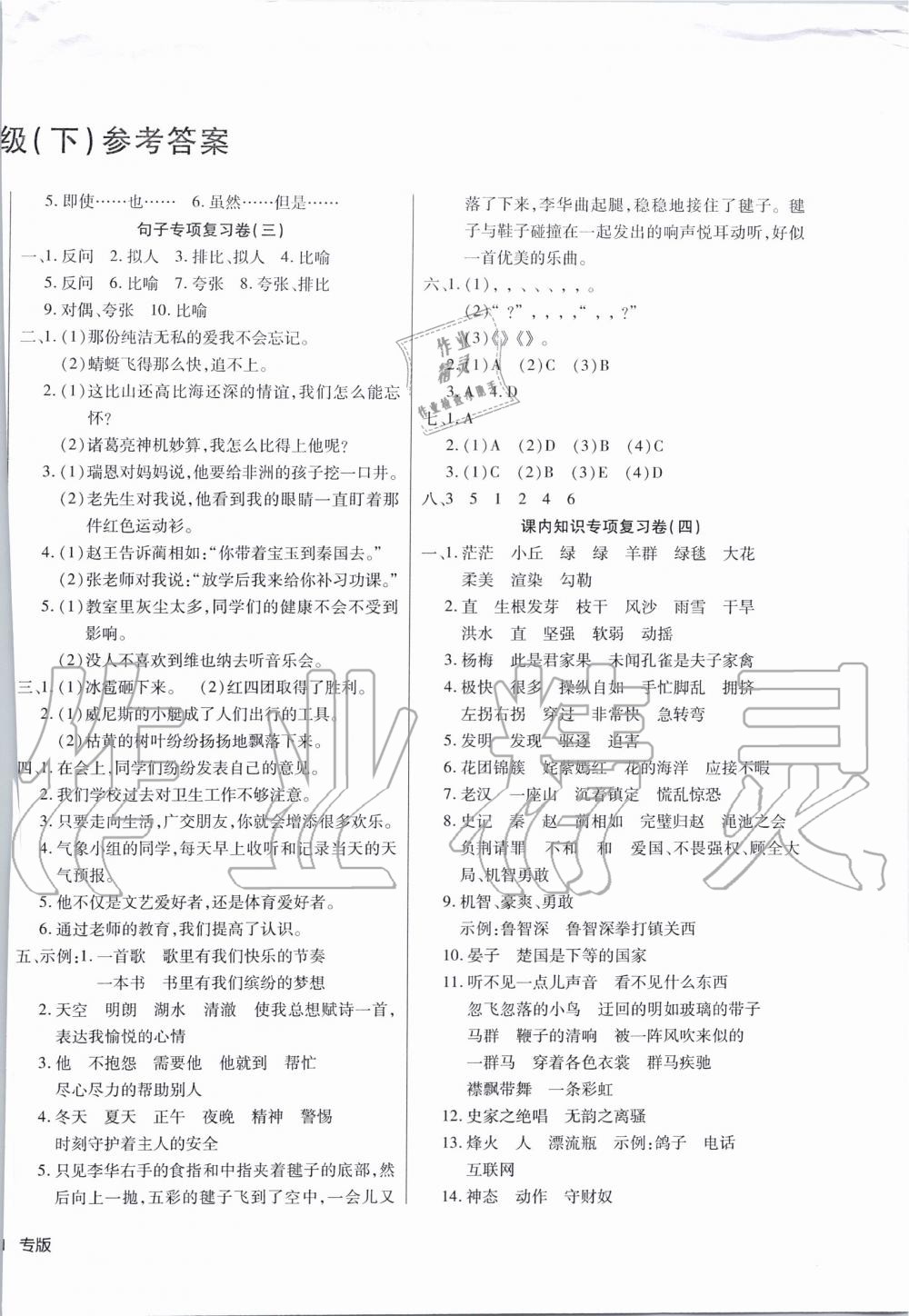 2019年金點(diǎn)子期末真題匯編精選卷五年級(jí)語(yǔ)文下冊(cè)人教版寧波專版 第2頁(yè)