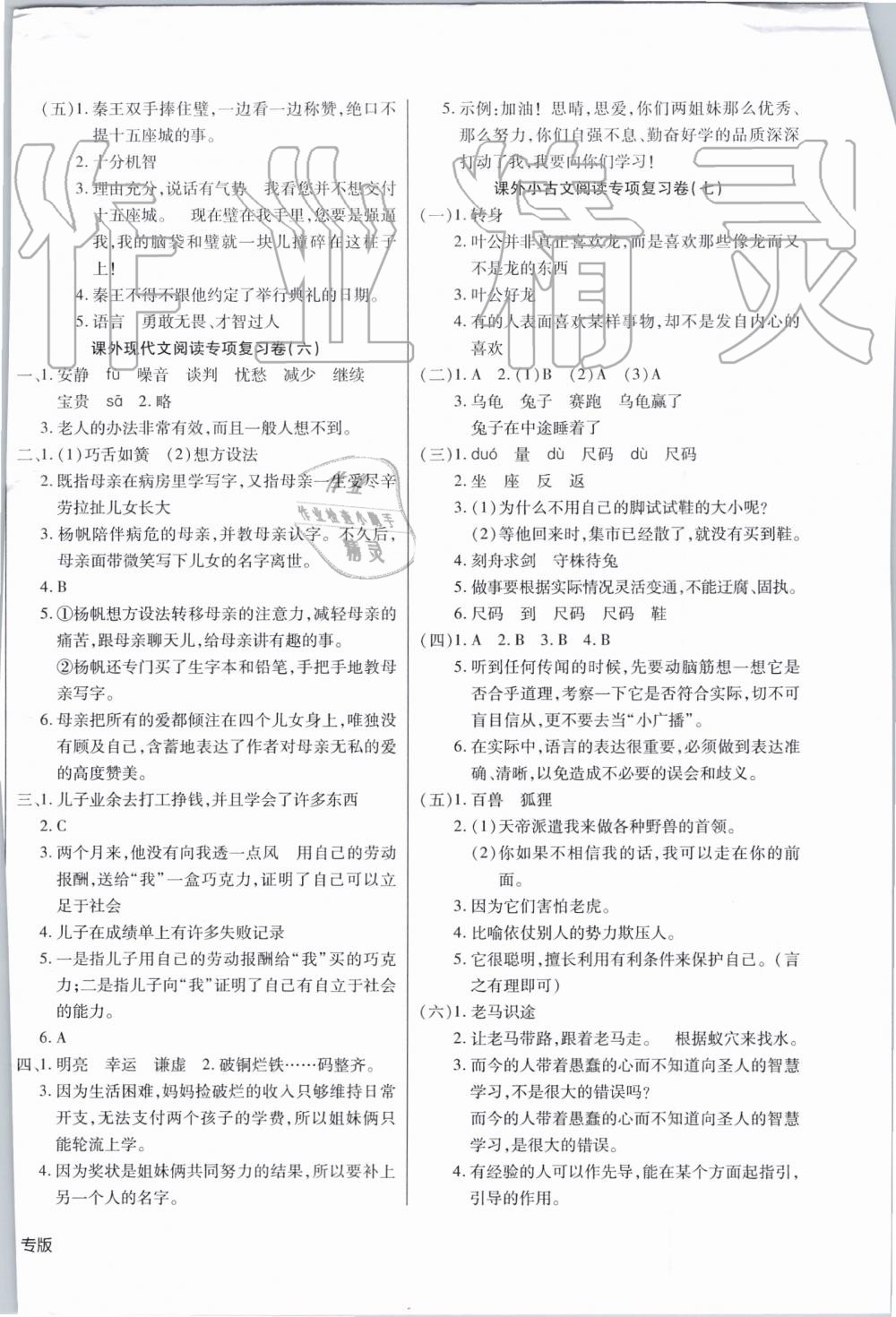 2019年金點(diǎn)子期末真題匯編精選卷五年級(jí)語(yǔ)文下冊(cè)人教版寧波專版 第4頁(yè)