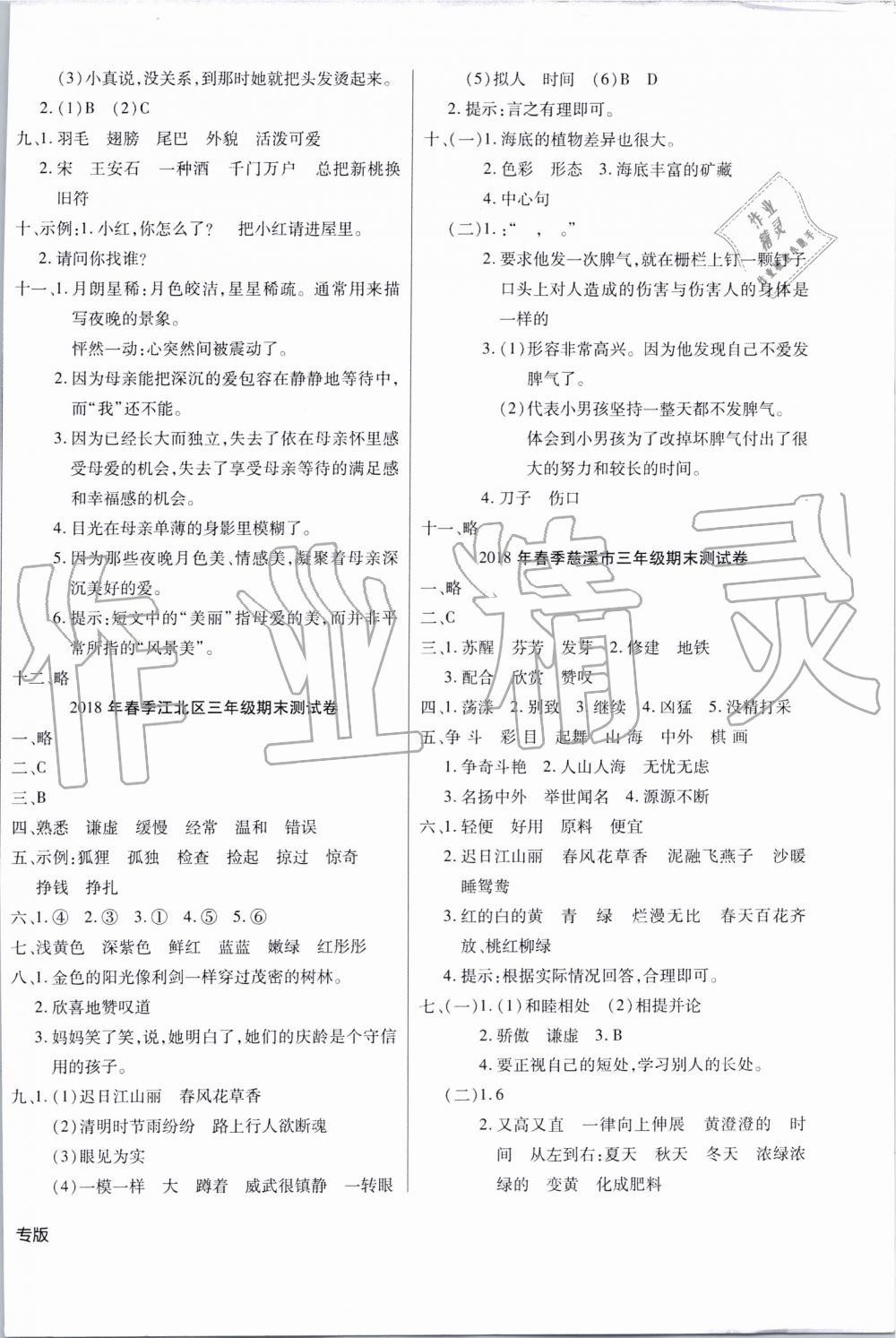 2019年金點(diǎn)子期末真題匯編精選卷三年級(jí)語(yǔ)文下冊(cè)人教版寧波專(zhuān)版 第6頁(yè)