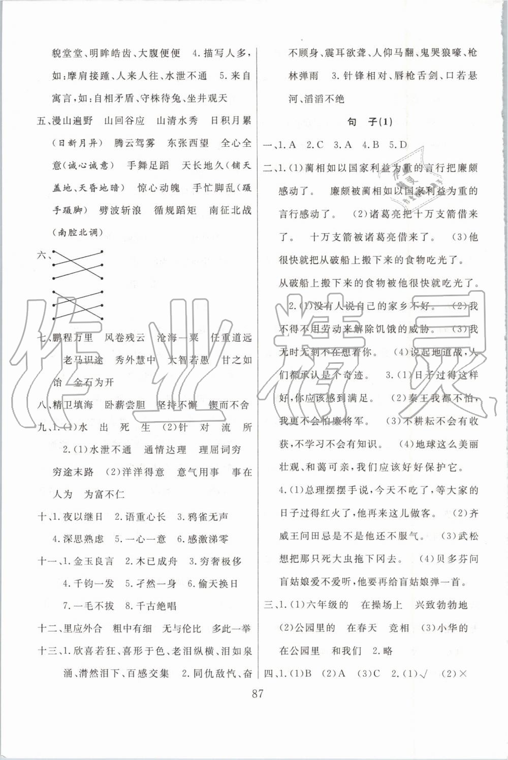 2019年小考金卷王小学毕业班系统复习卷六年级语文下册 第3页