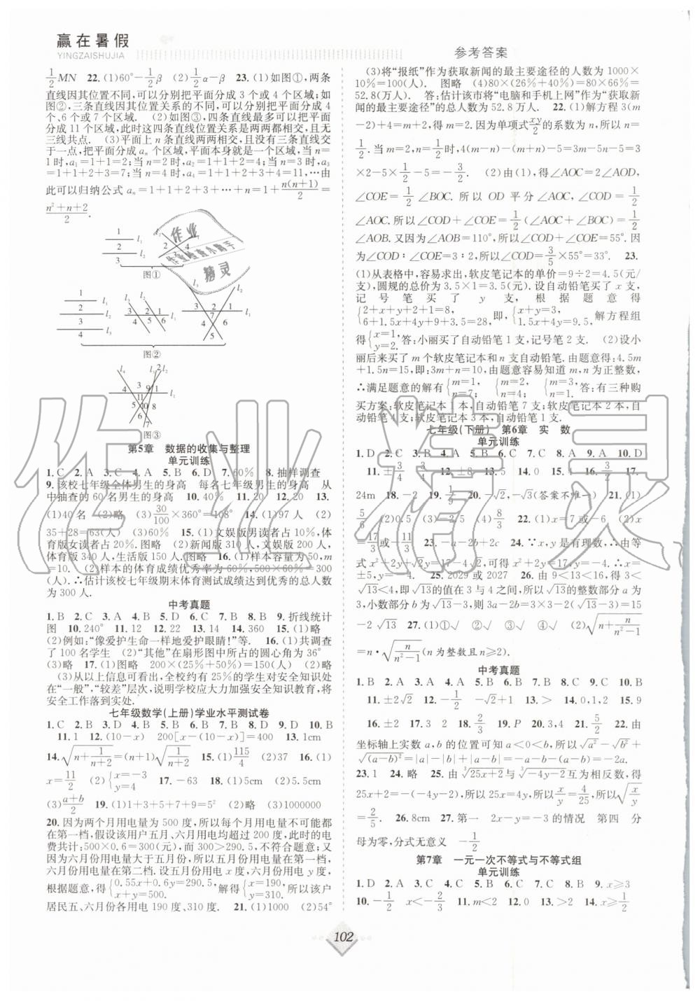 2019年贏在暑假搶分計(jì)劃七年級(jí)數(shù)學(xué)滬科版合肥工業(yè)大學(xué)出版社 第2頁(yè)