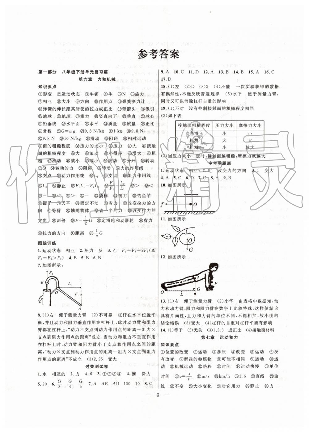 2019年暑假總動員八年級物理滬粵版合肥工業(yè)大學出版社 第1頁