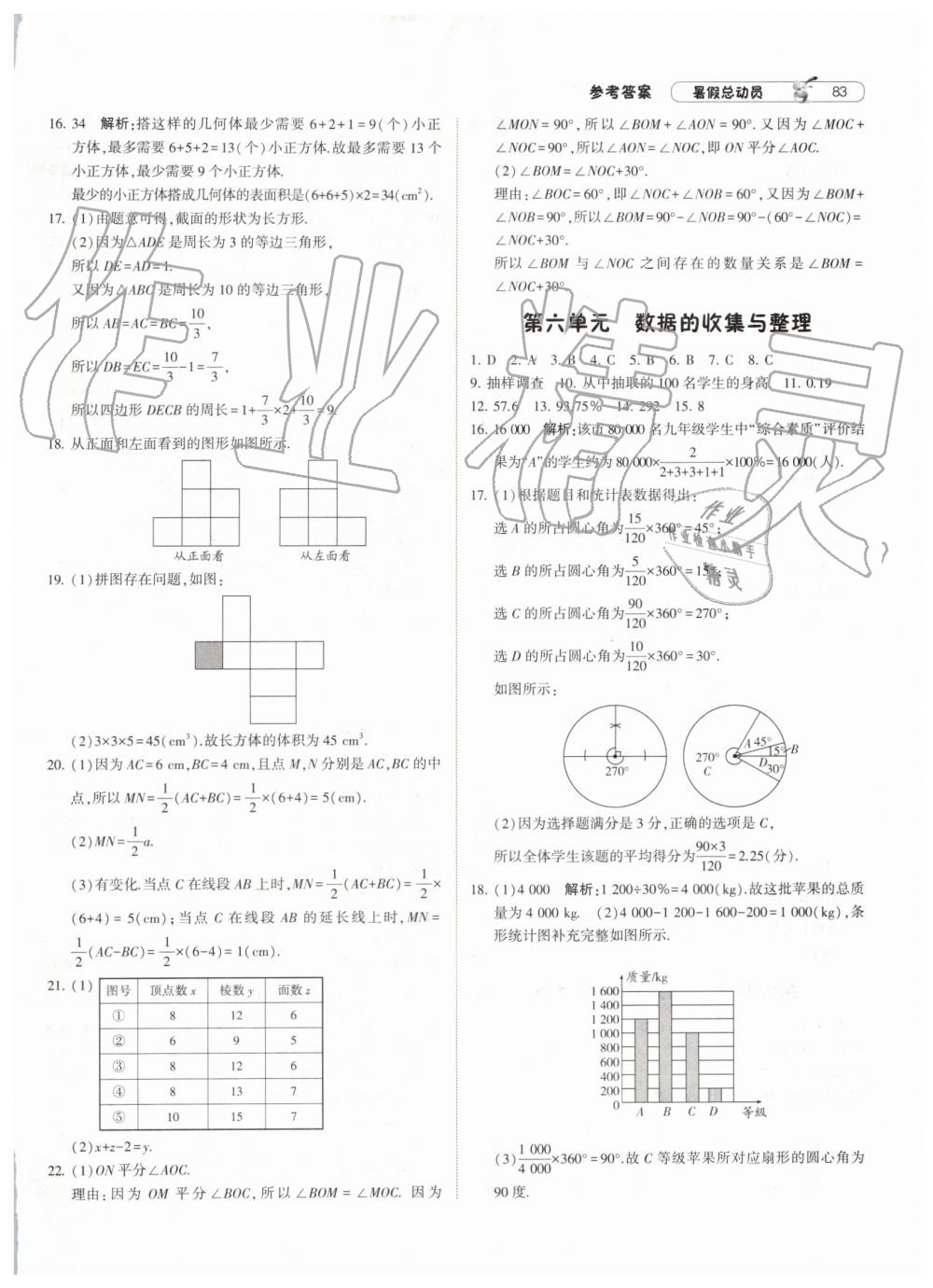 2019年暑假总动员七年级数学北师大版宁夏人民教育出版社 第3页