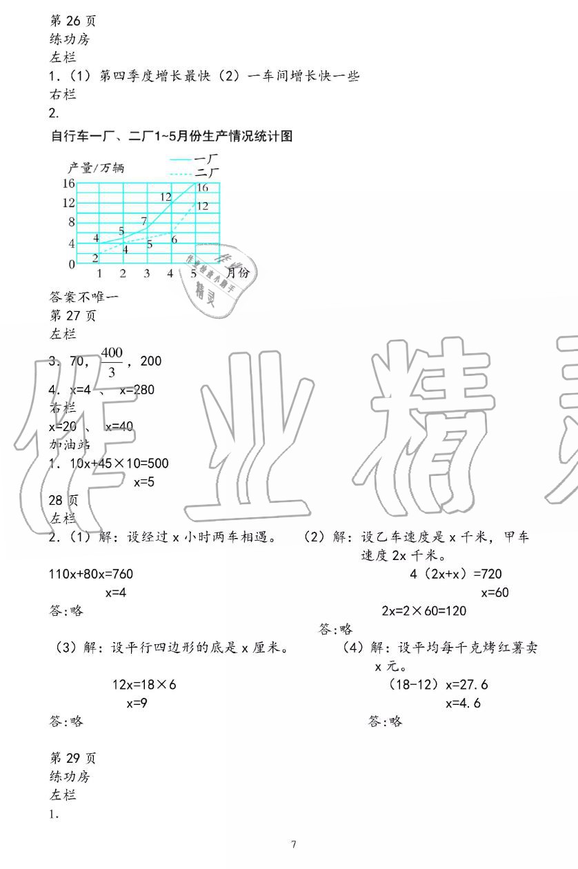 2019年暑假作業(yè)五年級數(shù)學蘇教版安徽少年兒童出版社 第7頁