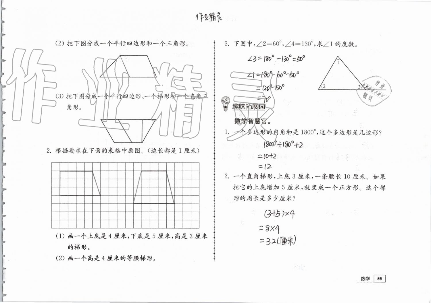 2019年暑假生活四年级教育科学出版社 第55页