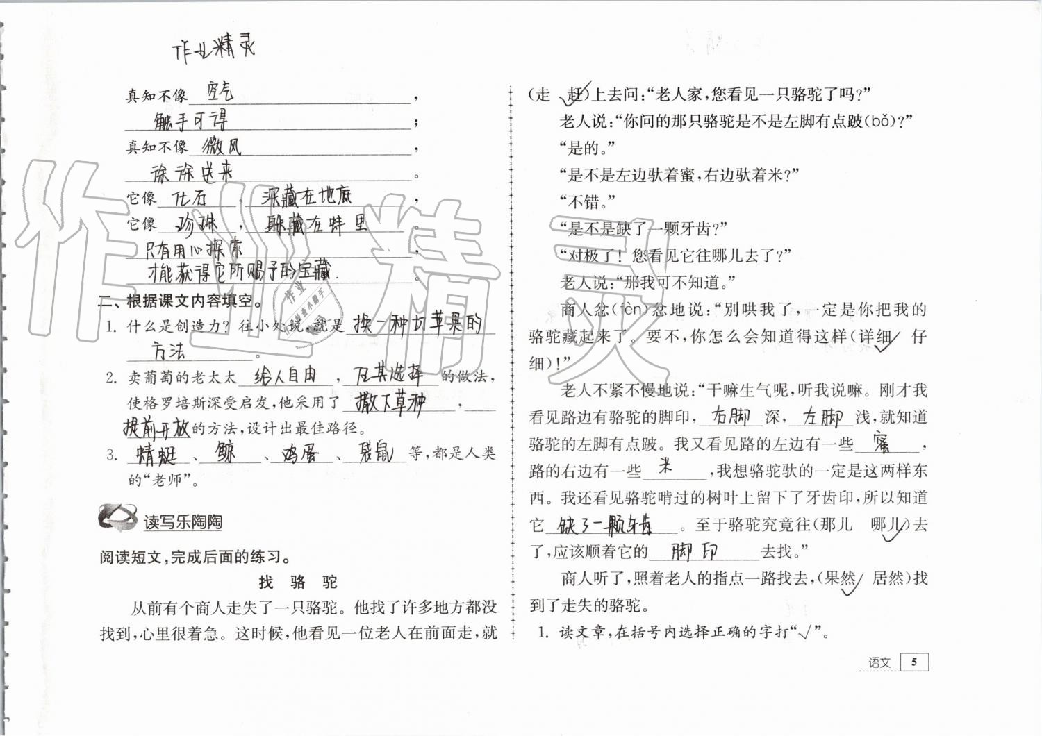 2019年暑假生活四年級教育科學出版社 第5頁