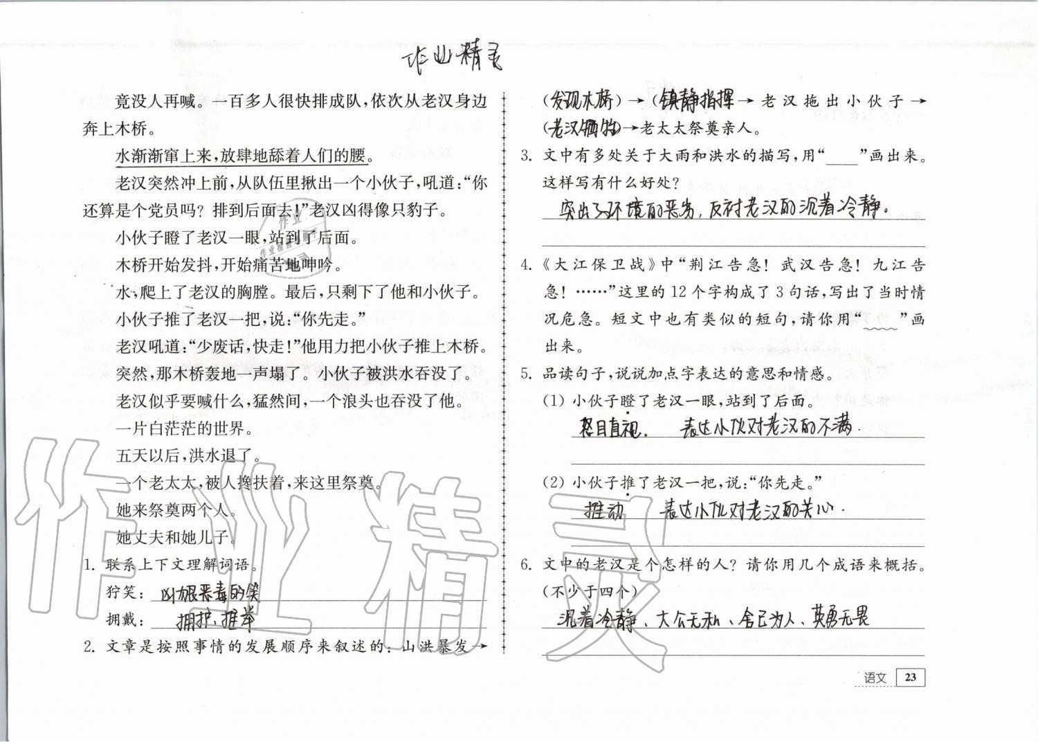 2019年暑假生活五年级教育科学出版社 参考答案第23页