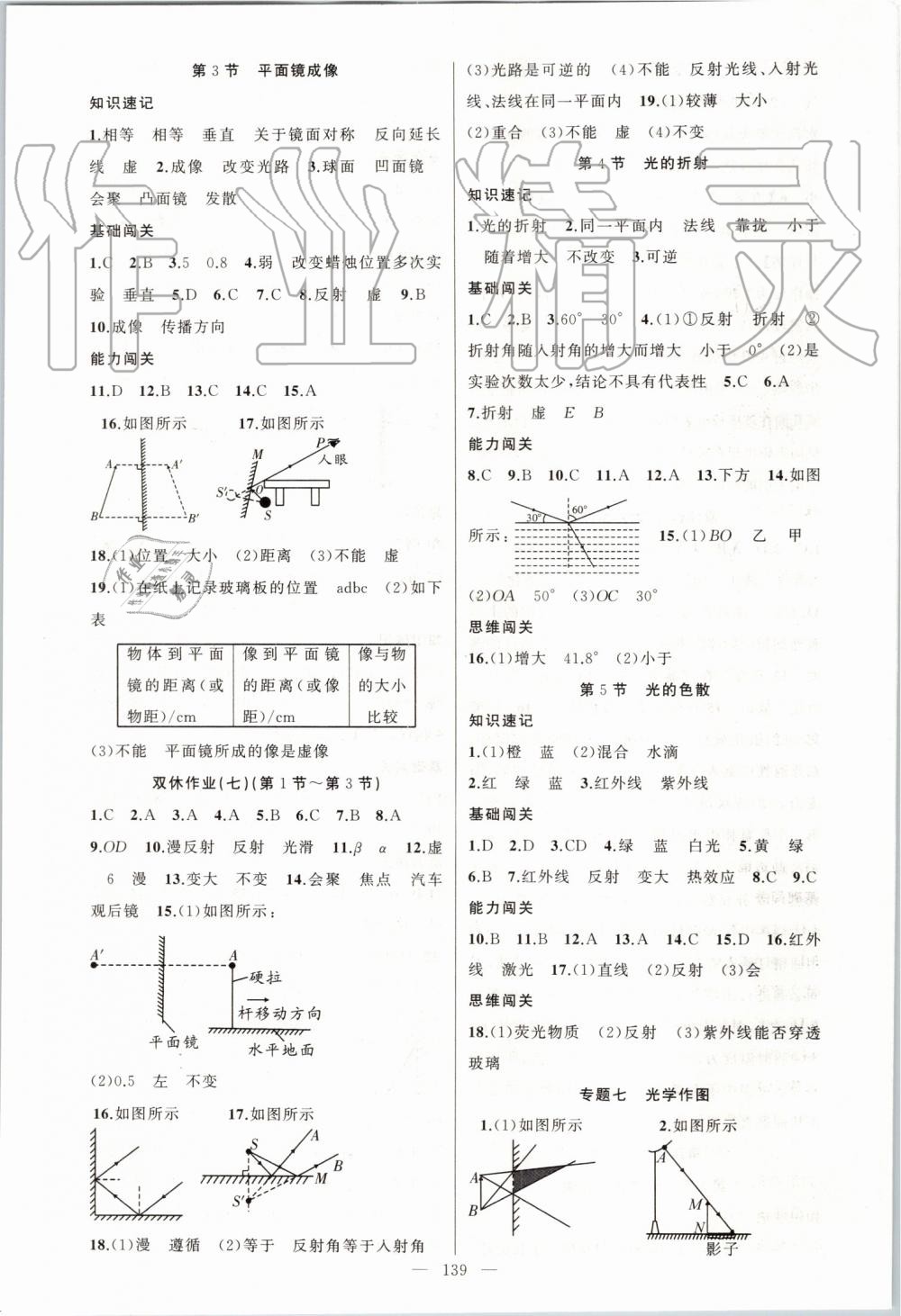 2019年黃岡100分闖關(guān)八年級物理上冊人教版 第7頁