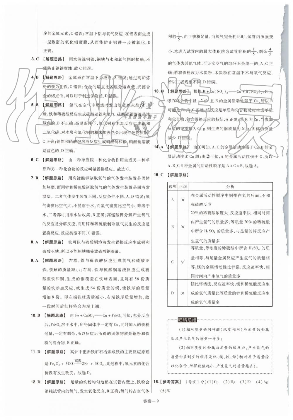 2019年一遍過(guò)初中化學(xué)九年級(jí)上冊(cè)滬教版 第57頁(yè)