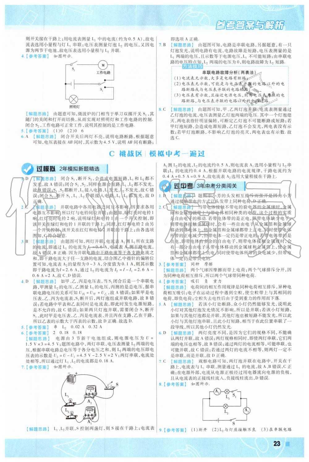 2019年一遍過(guò)初中物理九年級(jí)全一冊(cè)滬科版 第23頁(yè)