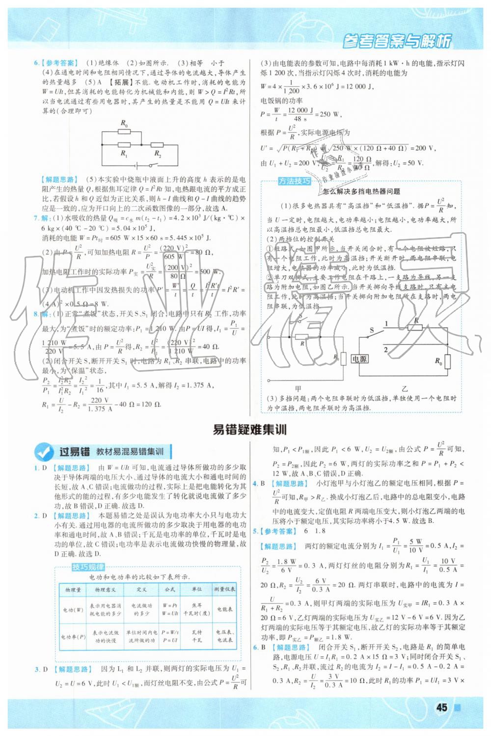 2019年一遍過(guò)初中物理九年級(jí)全一冊(cè)滬科版 第45頁(yè)