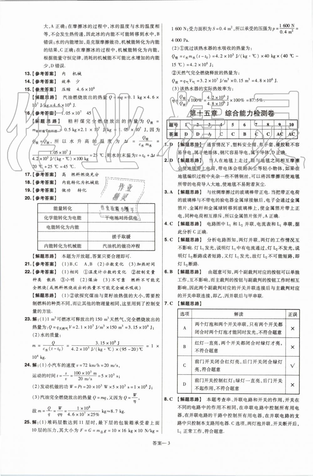 2019年一遍过初中物理九年级全一册人教版 第67页