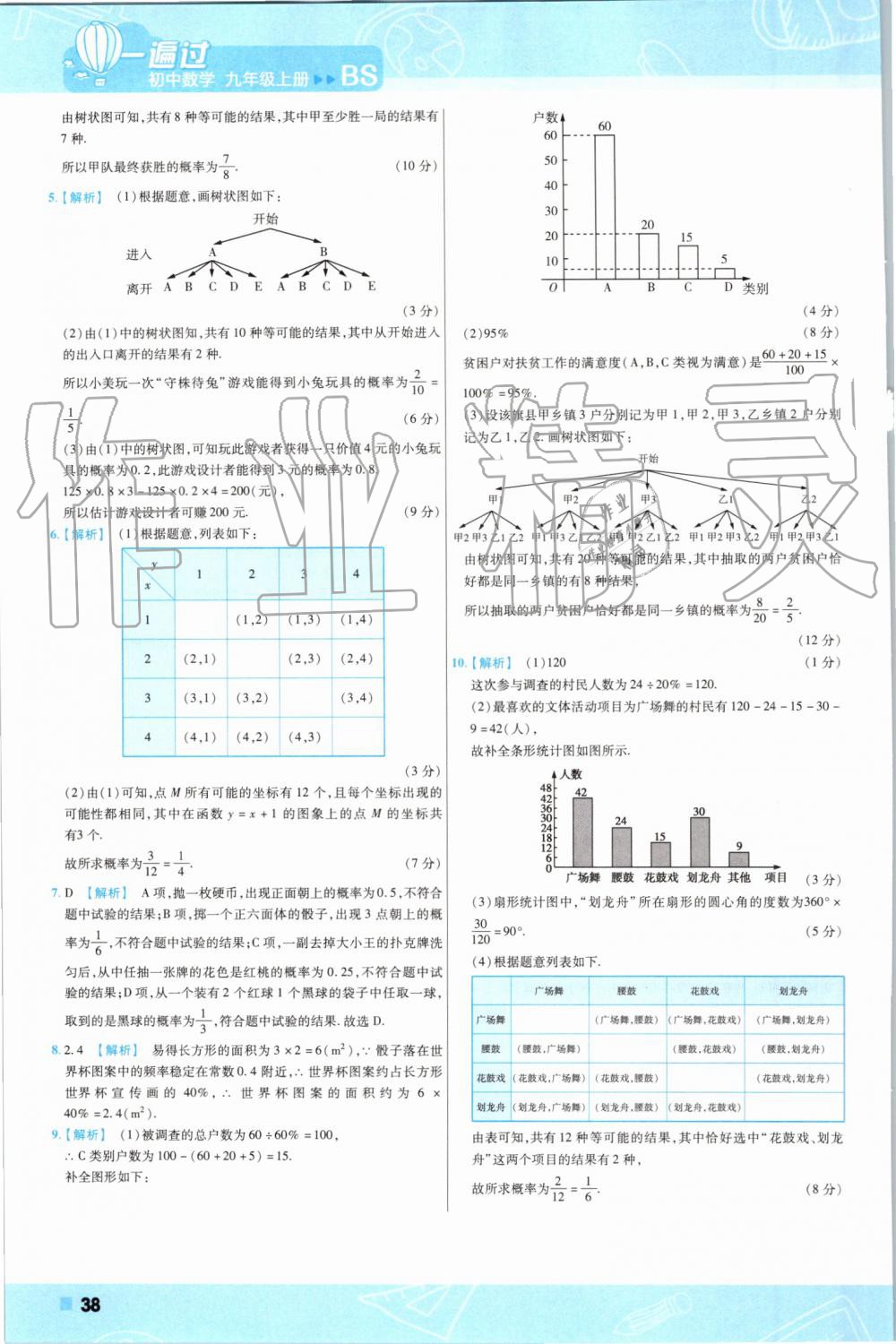 2019年一遍過初中數(shù)學(xué)九年級(jí)上冊北師大版 第38頁