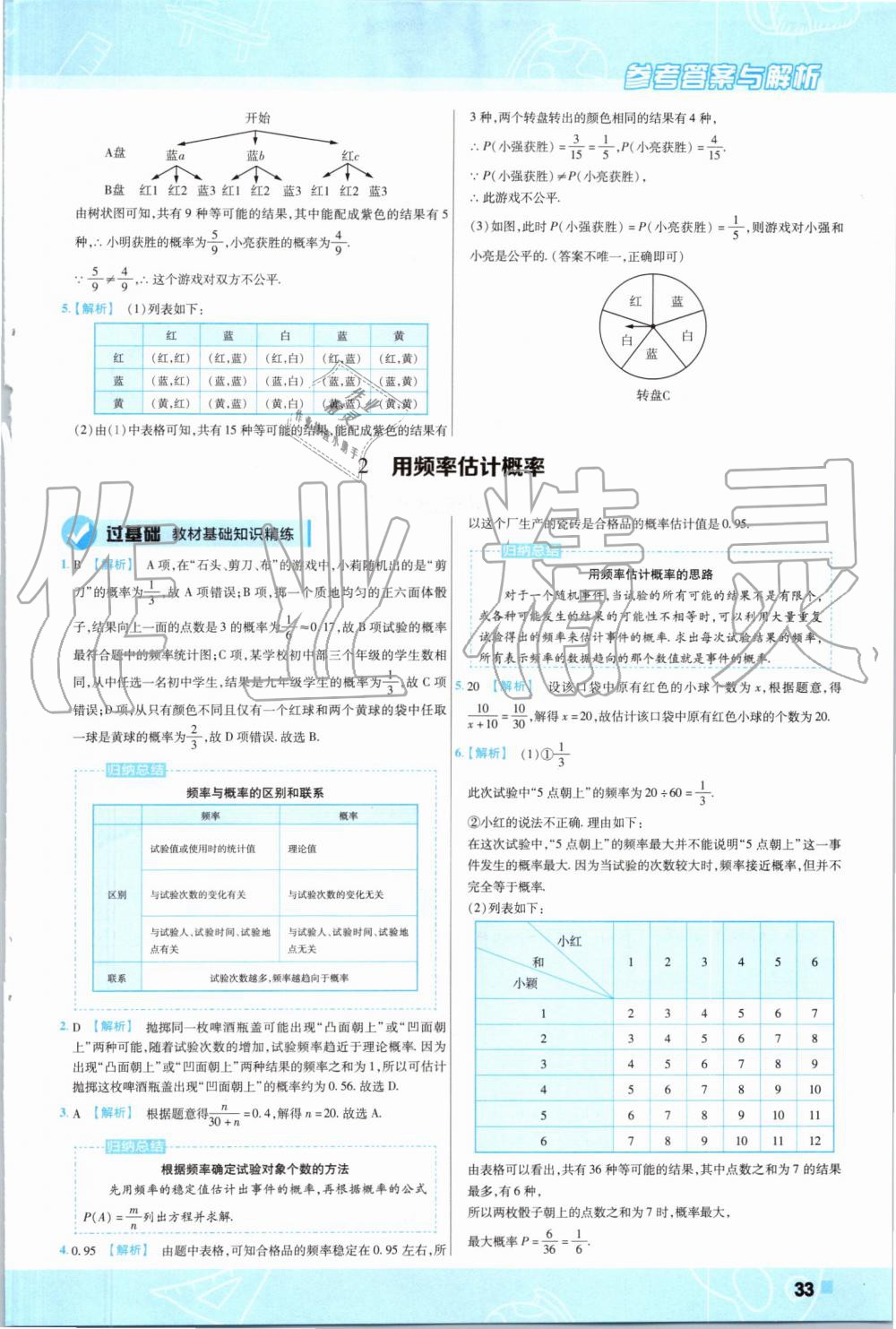 2019年一遍過初中數學九年級上冊北師大版 第33頁