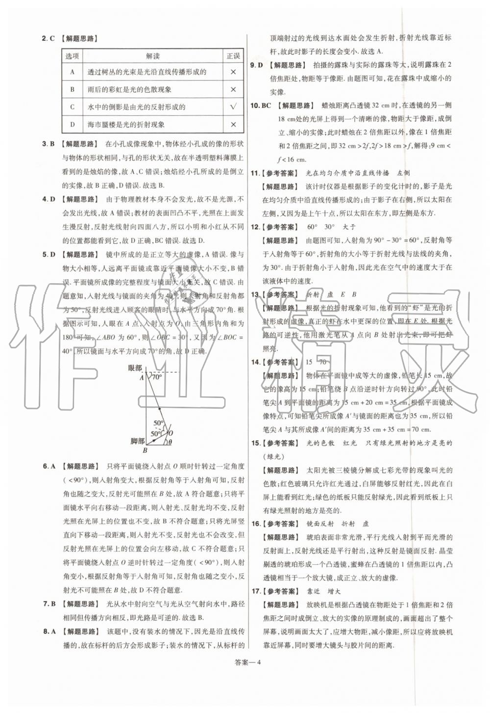 2019年一遍过初中物理八年级上册沪科版 第44页