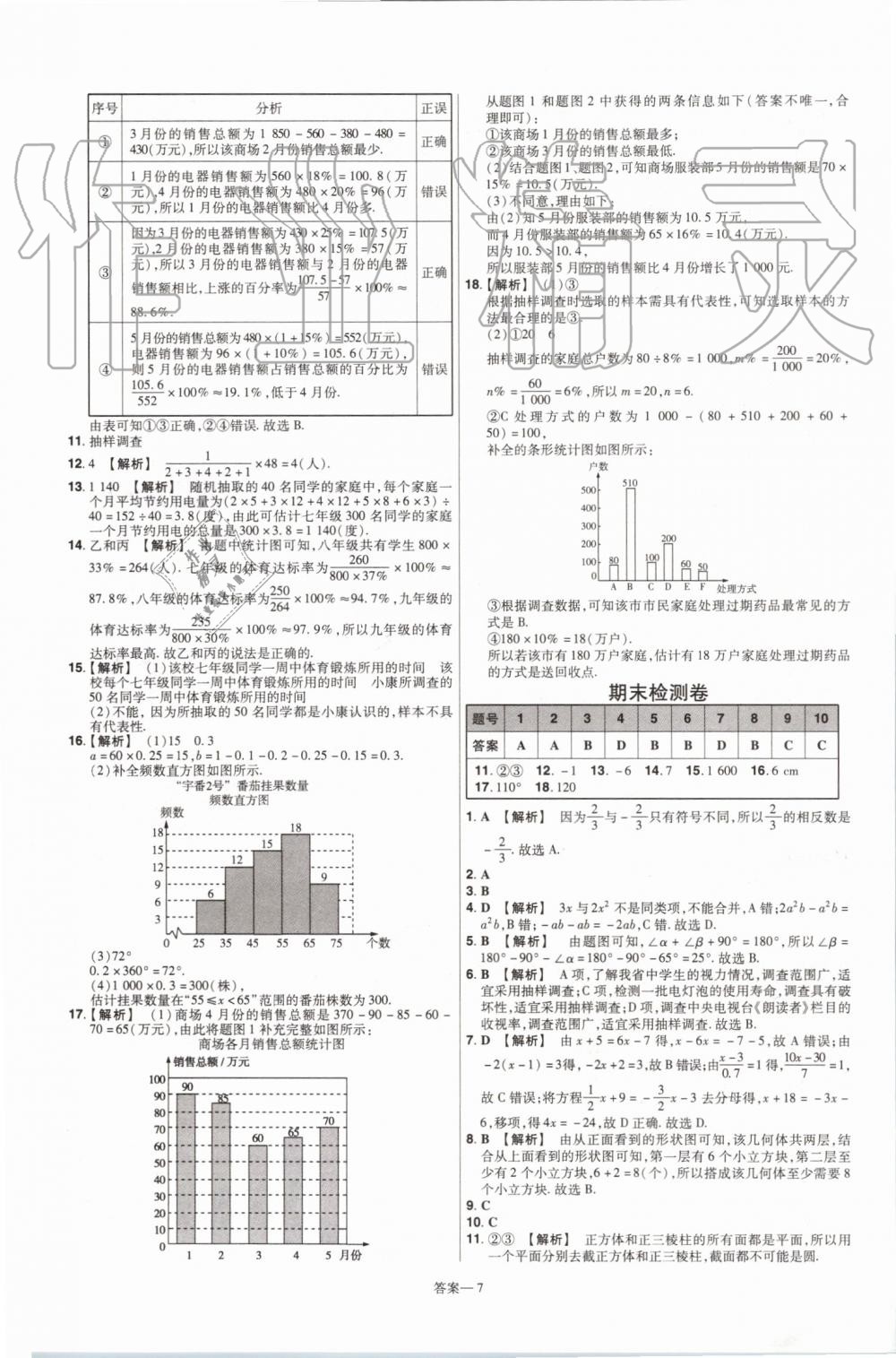 2019年一遍過初中數(shù)學(xué)七年級上冊北師大版 第55頁