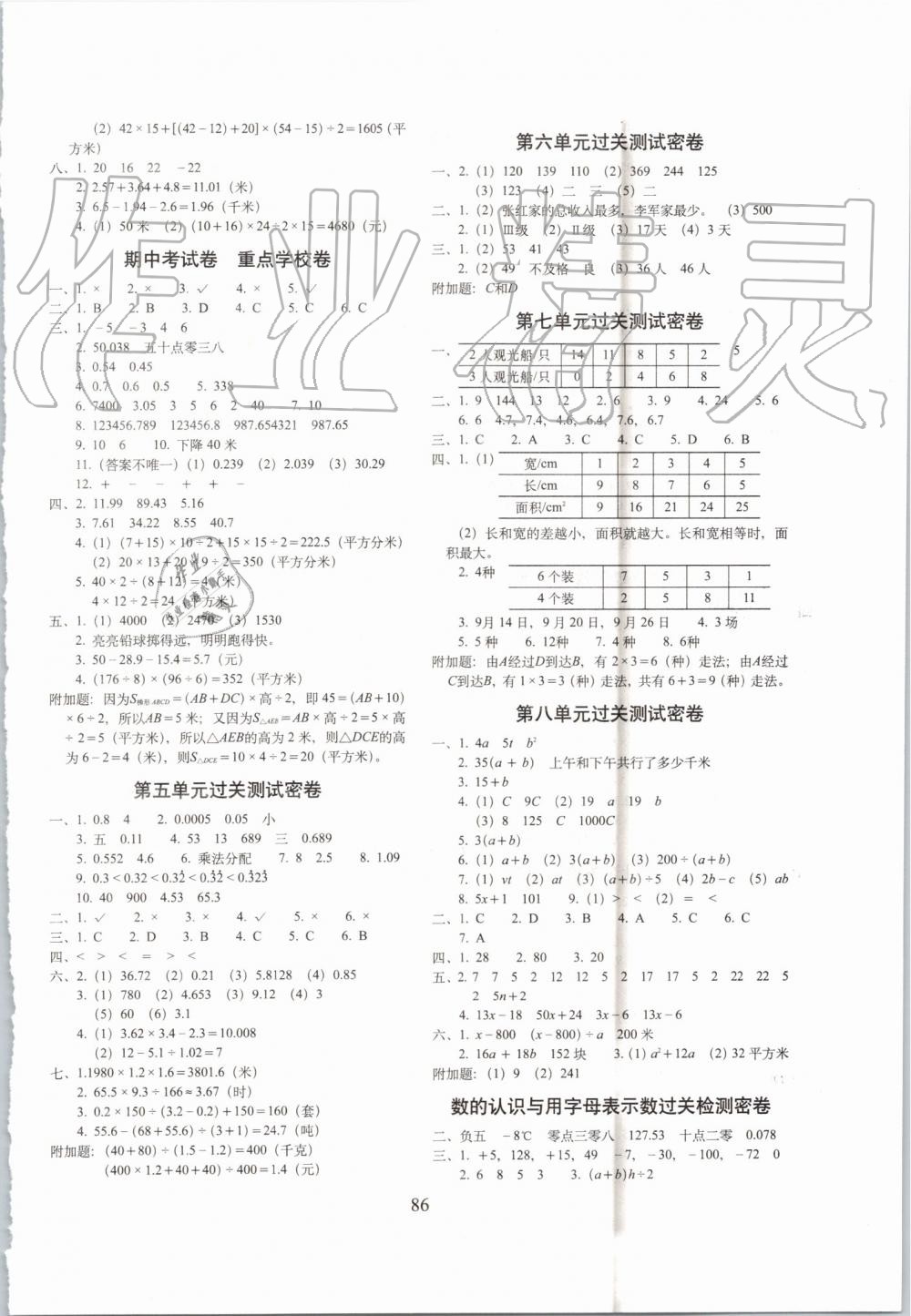 2019年期末冲刺100分完全试卷五年级数学上册江苏教育版 第2页