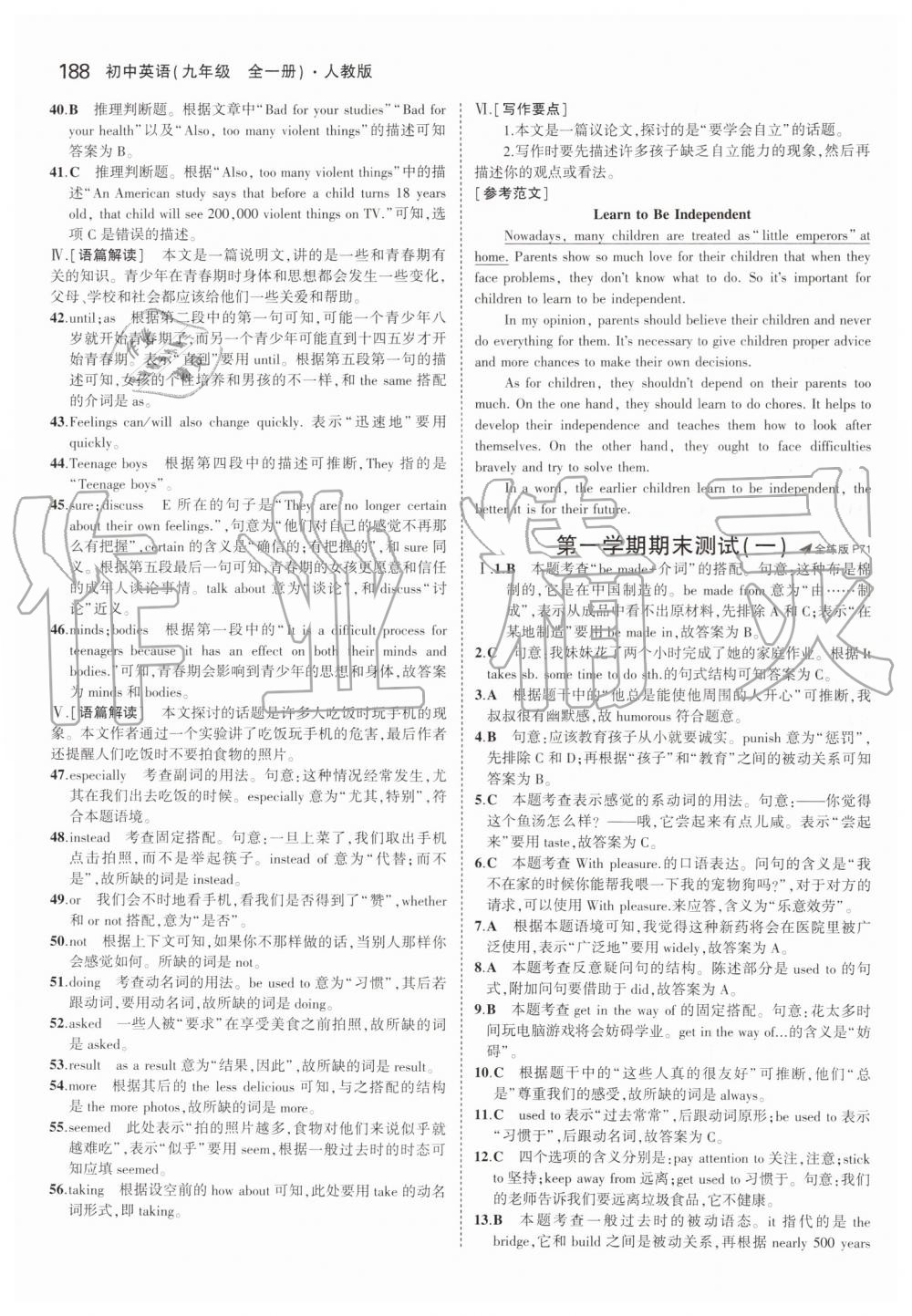 2019年5年中考3年模擬初中英語九年級全一冊人教版 第30頁