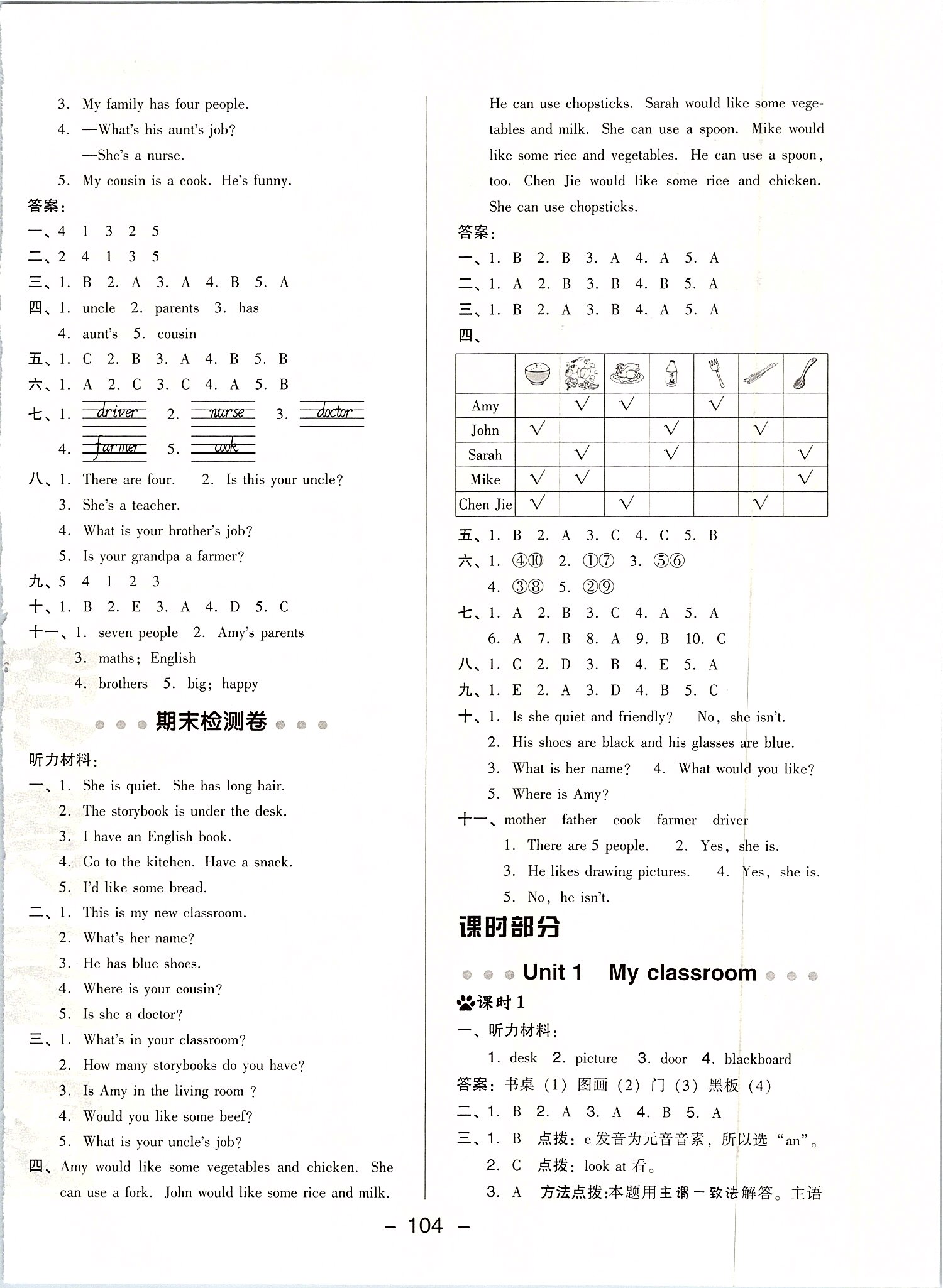 2019年綜合應(yīng)用創(chuàng)新題典中點(diǎn)四年級(jí)英語上冊人教PEP版 第4頁