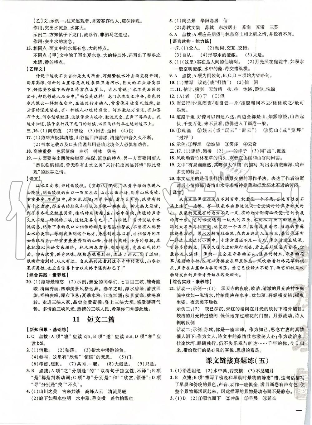 2019年點(diǎn)撥訓(xùn)練八年級(jí)語(yǔ)文上冊(cè)人教版 第6頁(yè)