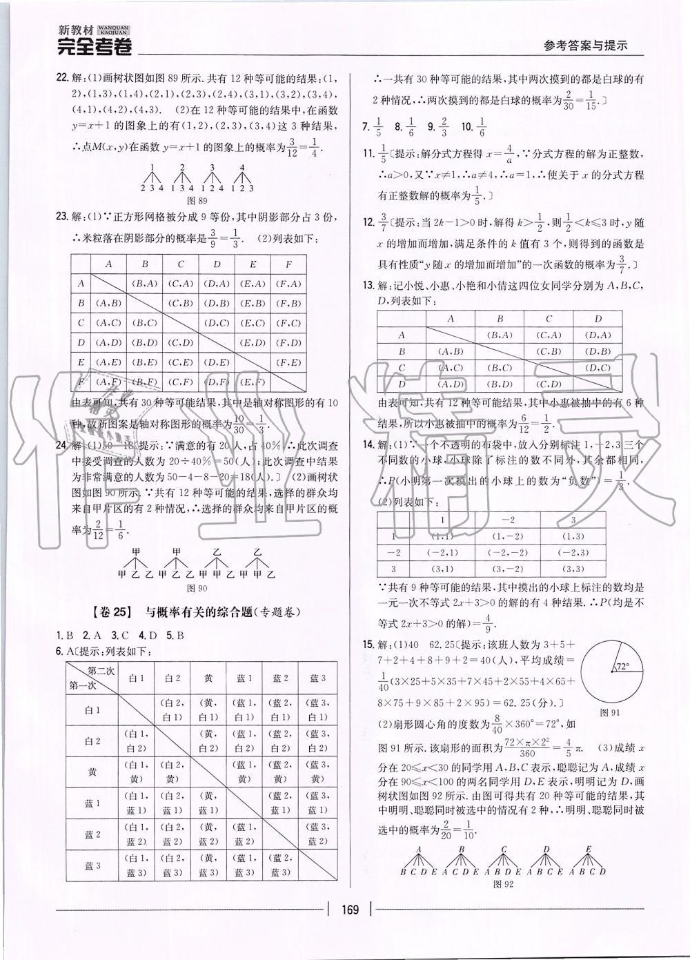 2019年新教材完全考卷九年級數(shù)學全一冊人教版 第21頁