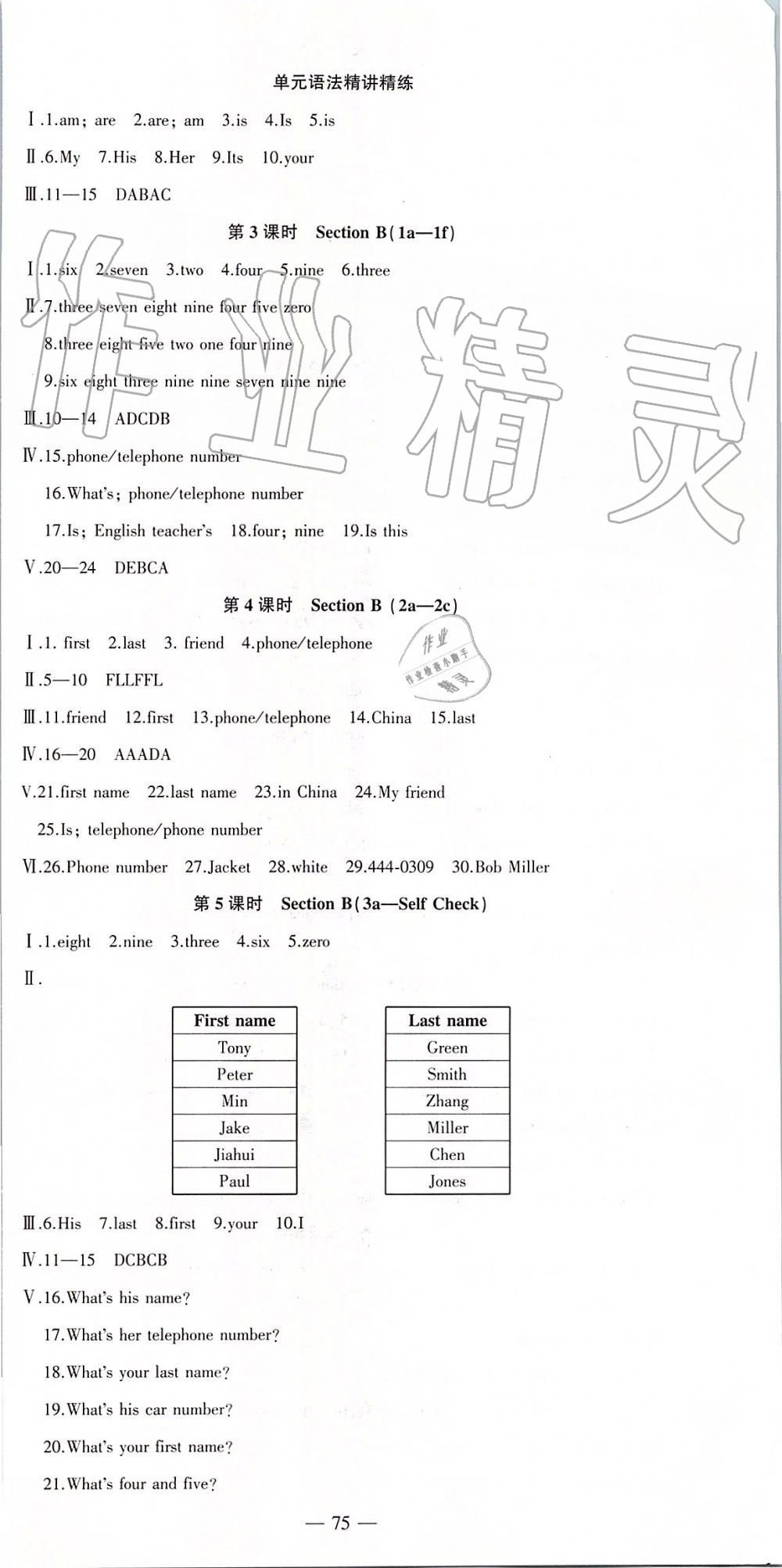 2019年創(chuàng)新課堂創(chuàng)新作業(yè)本七年級英語上冊人教版 第3頁